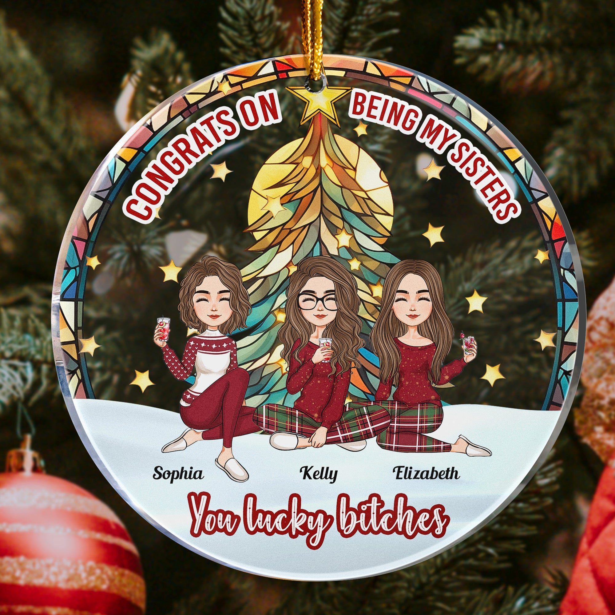 Congrats On Being My Bestie - Personalized Acrylic Ornament