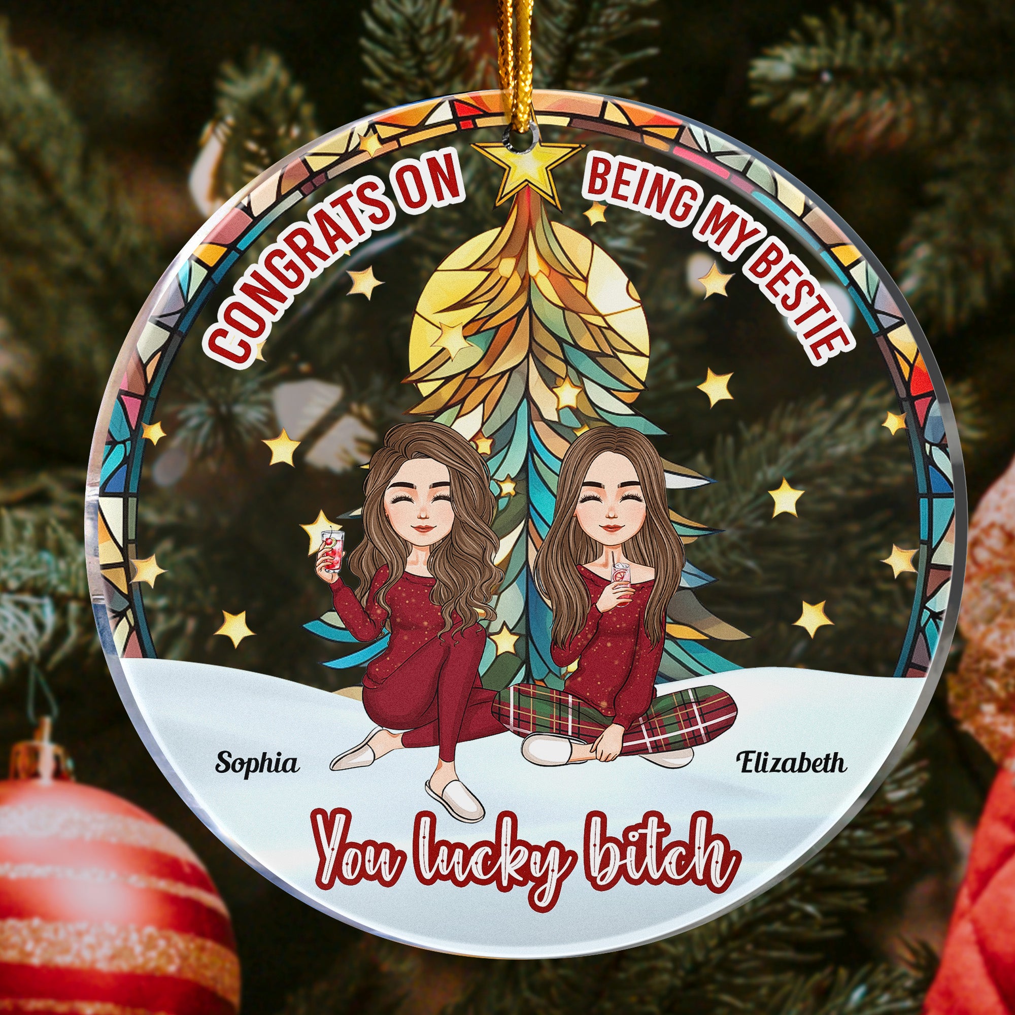 Congrats On Being My Bestie - Personalized Acrylic Ornament