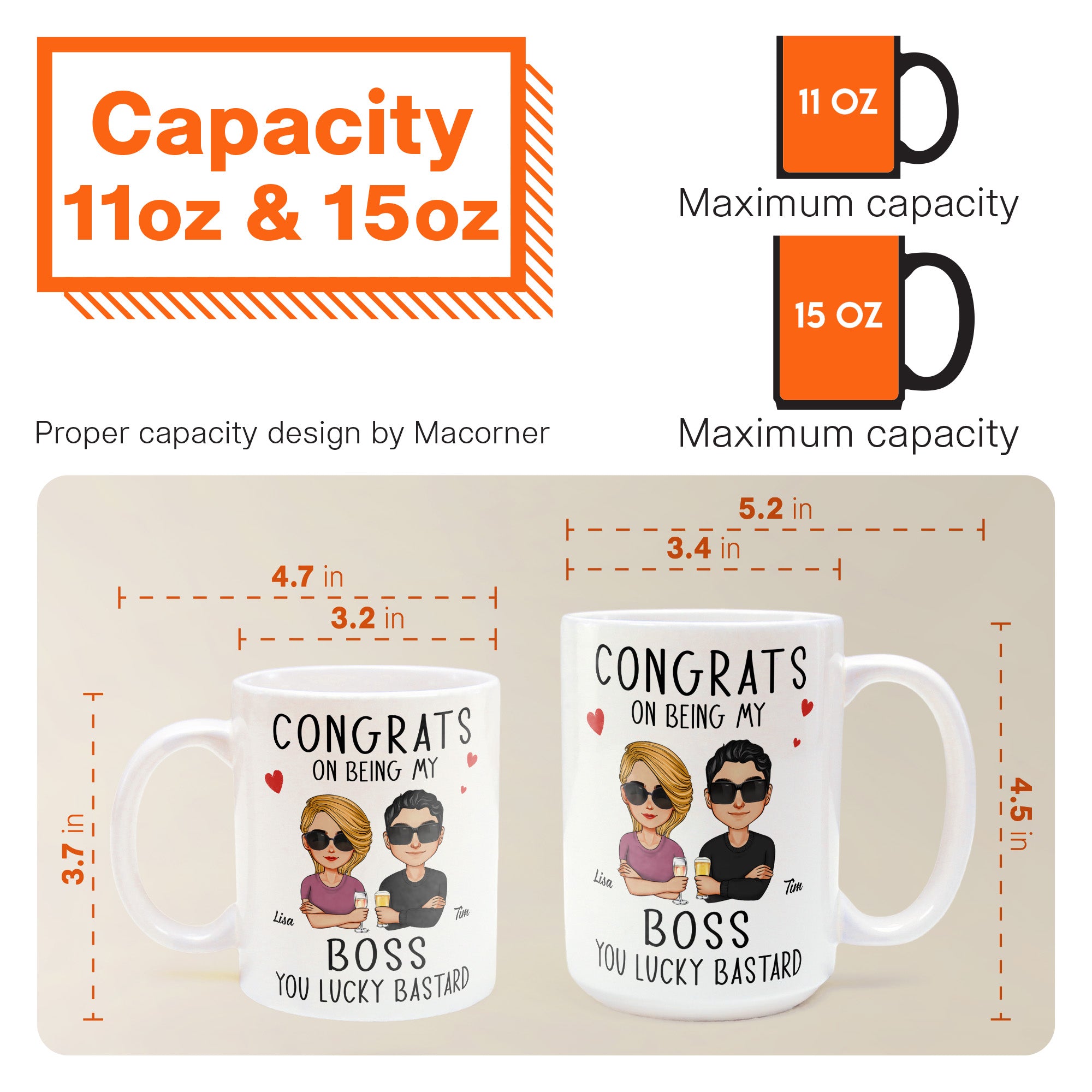 Congrats On Being My Boss - Personalized Mug