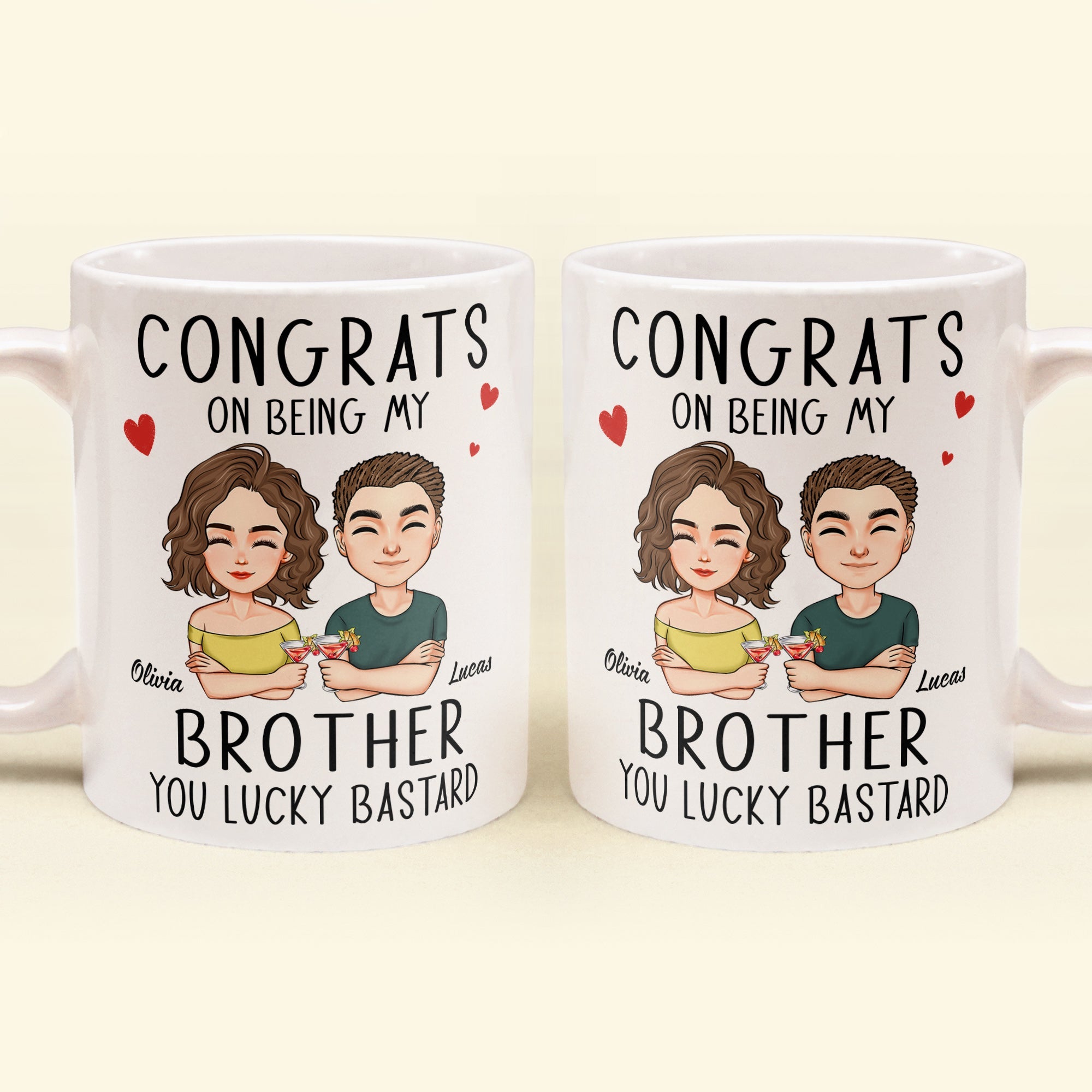 Congrats On Being My Brother - Personalized Mug