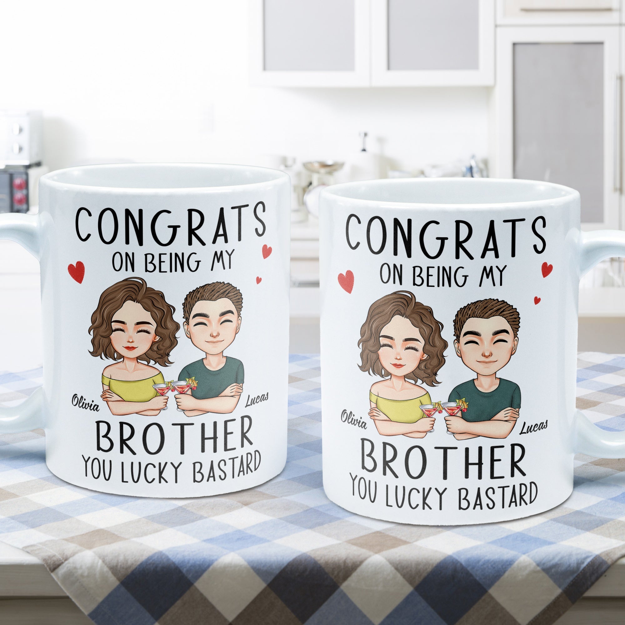 Congrats On Being My Brother - Personalized Mug