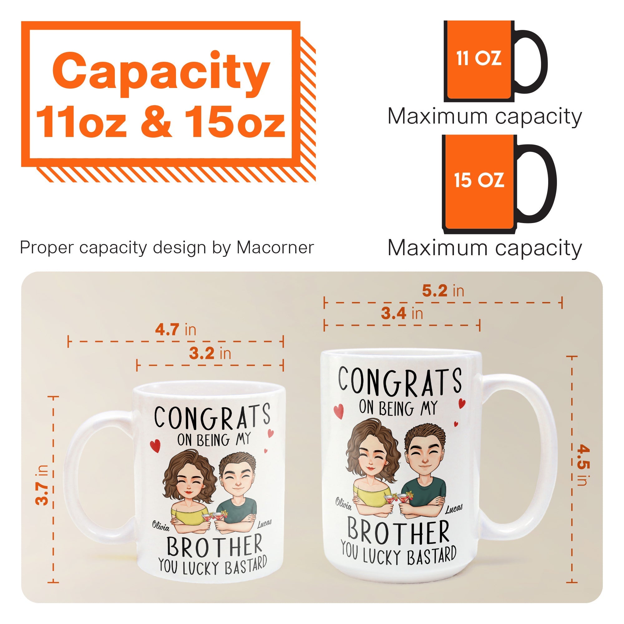 Congrats On Being My Brother - Personalized Mug