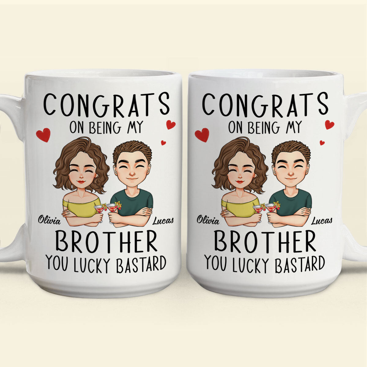 Congrats On Being My Brother - Personalized Mug