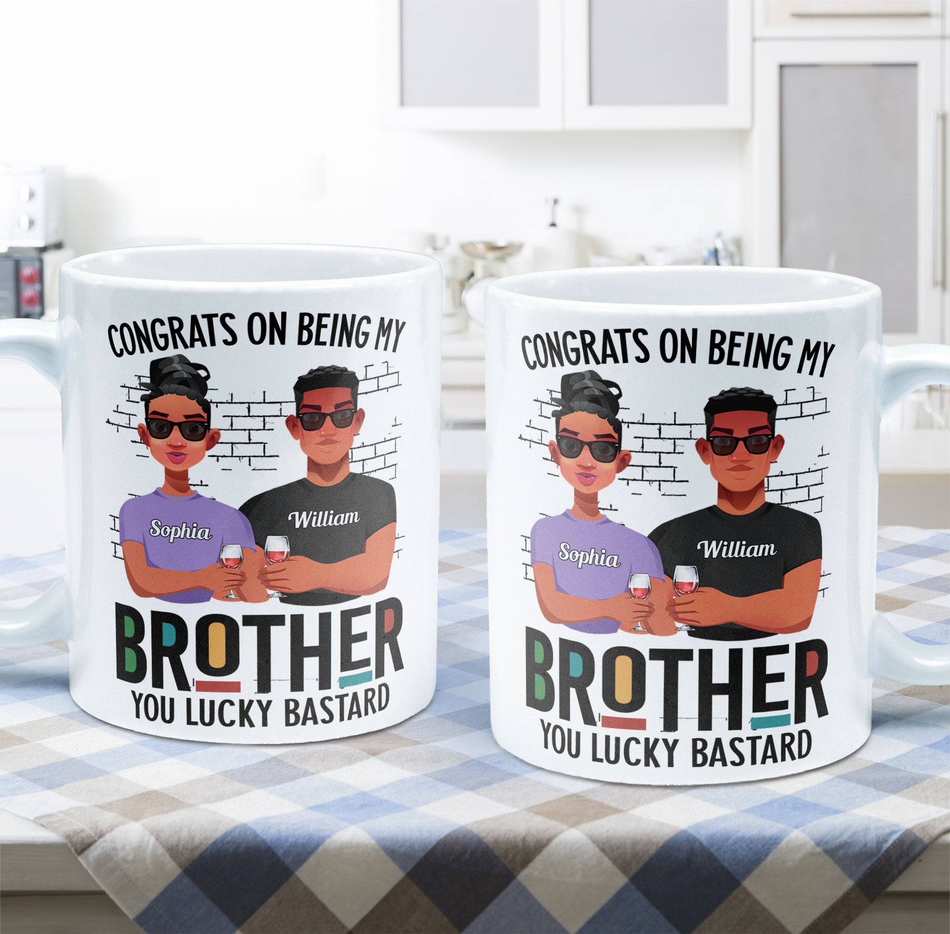 Congrats On Being My Brother - Personalized Mug