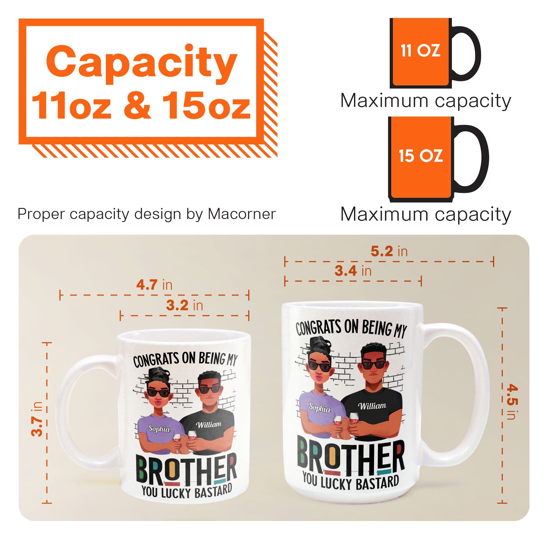 Congrats On Being My Brother - Personalized Mug