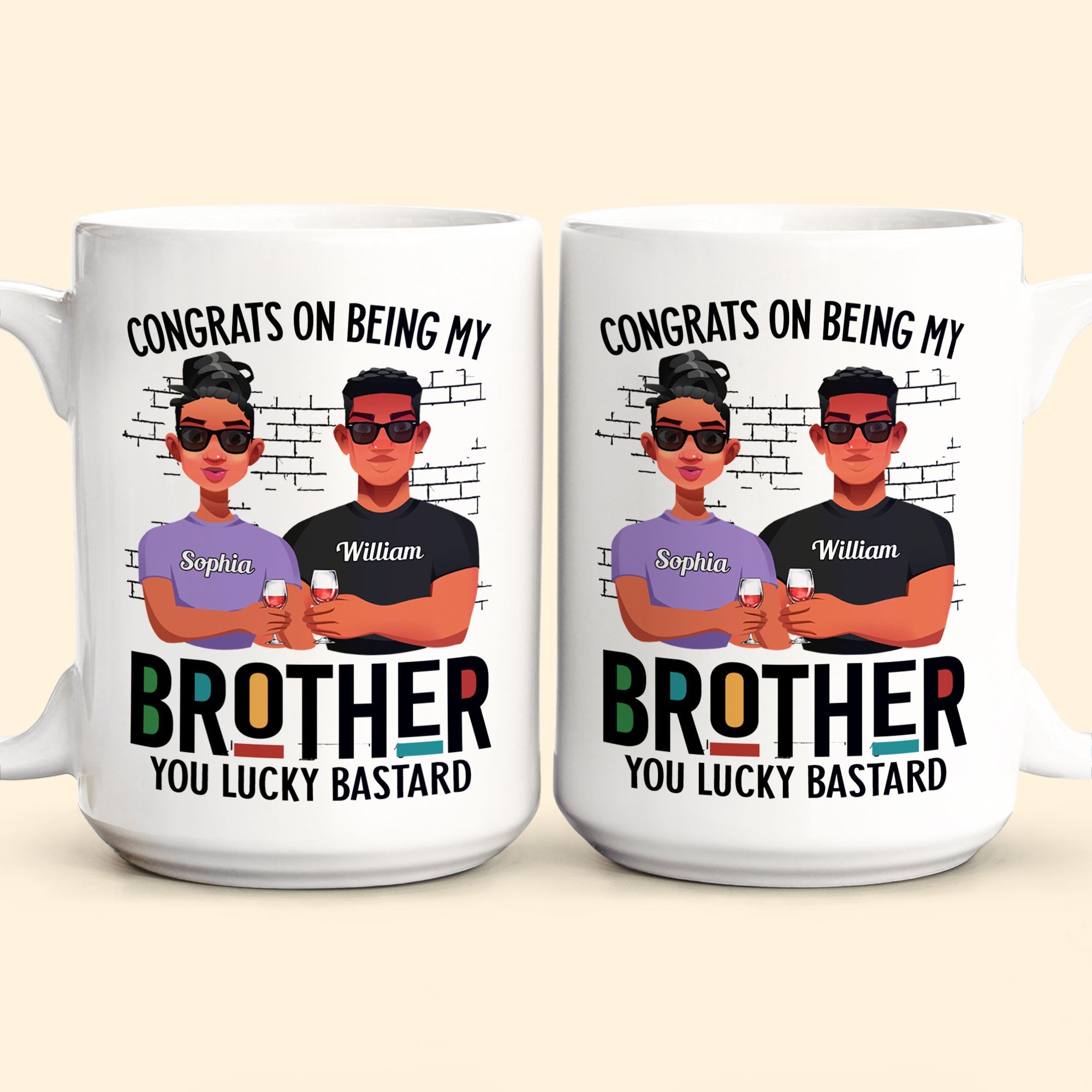 Congrats On Being My Brother - Personalized Mug