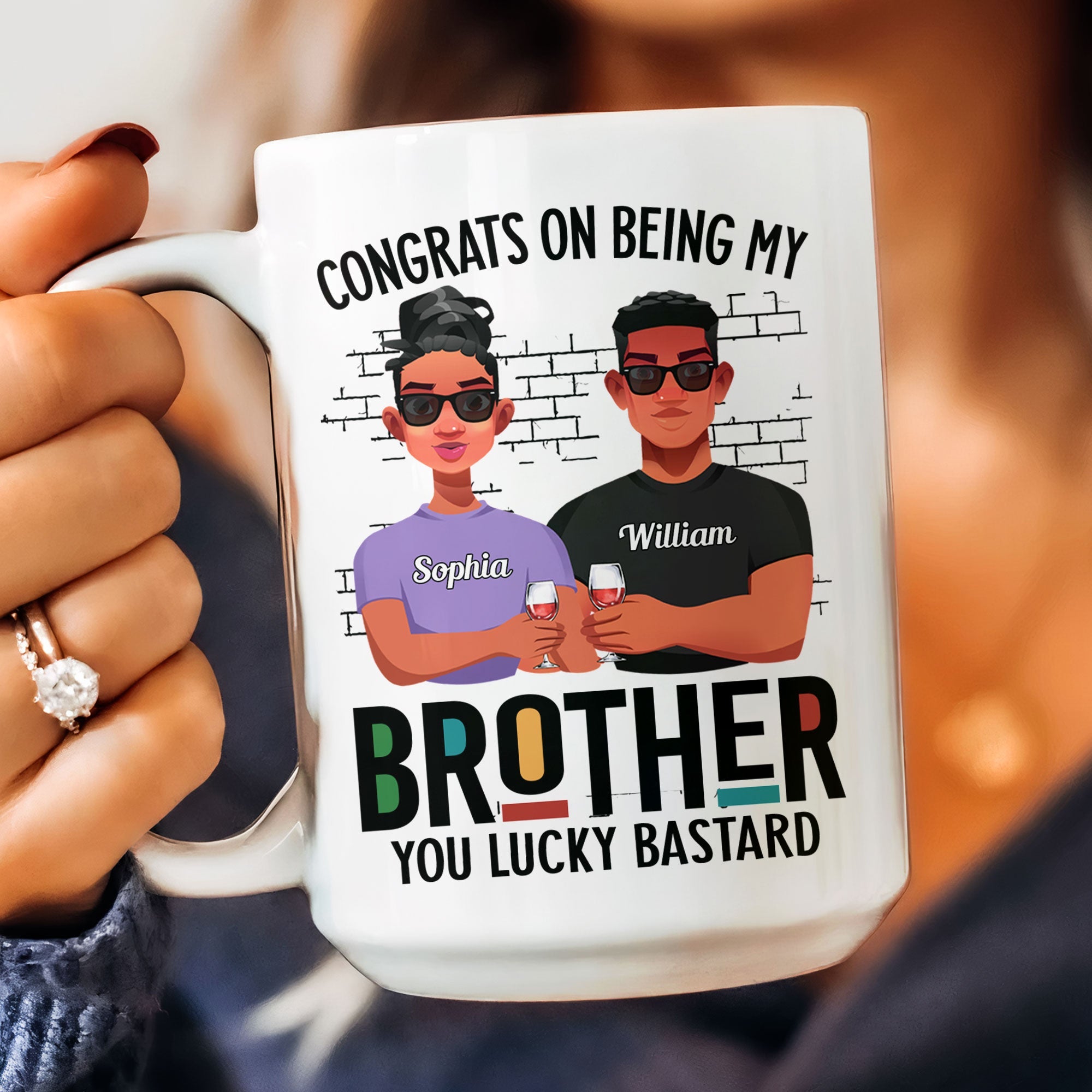 Congrats On Being My Brother - Personalized Mug