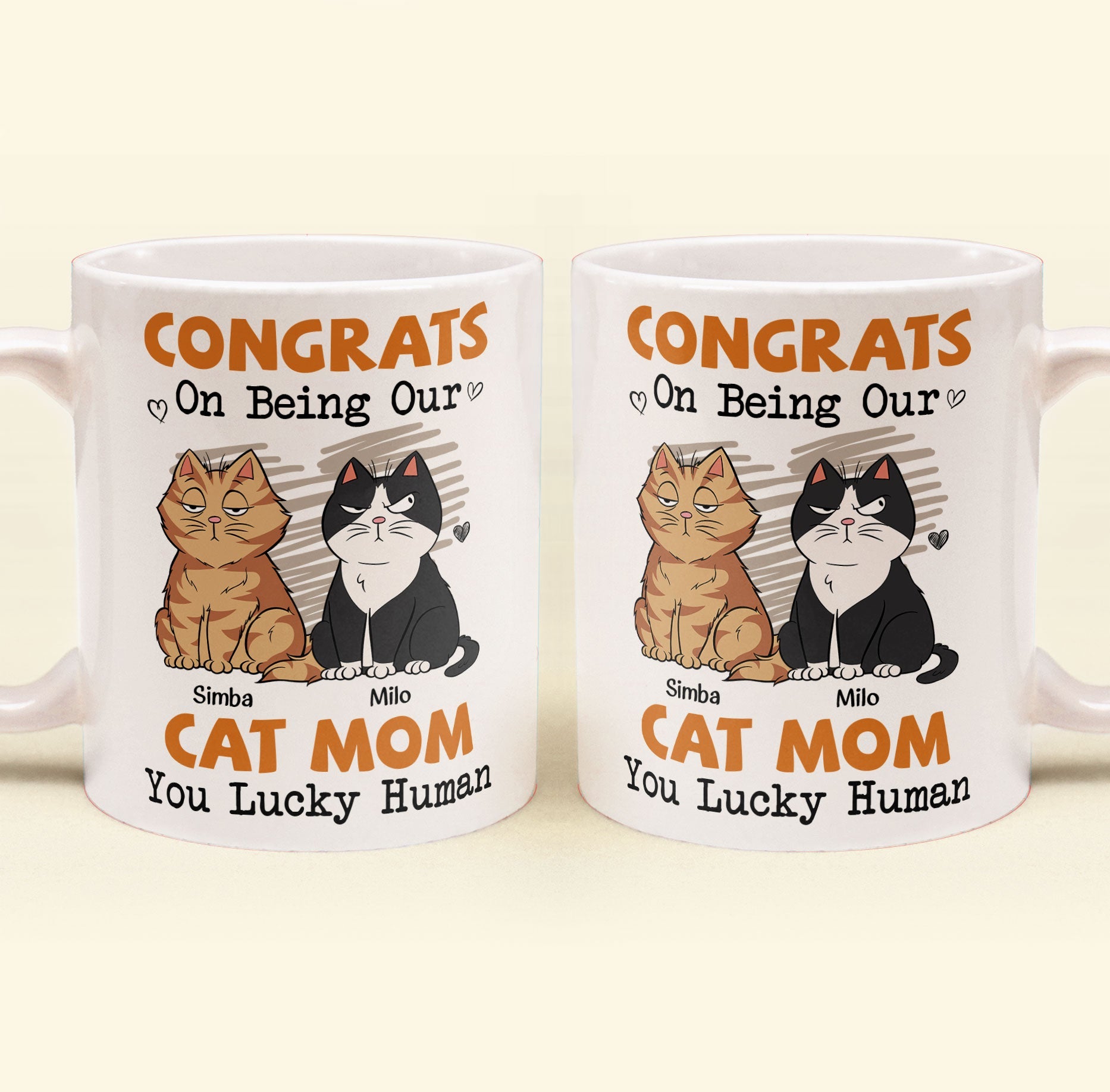 Congrats On Being My Cat Mom - Personalized Mug