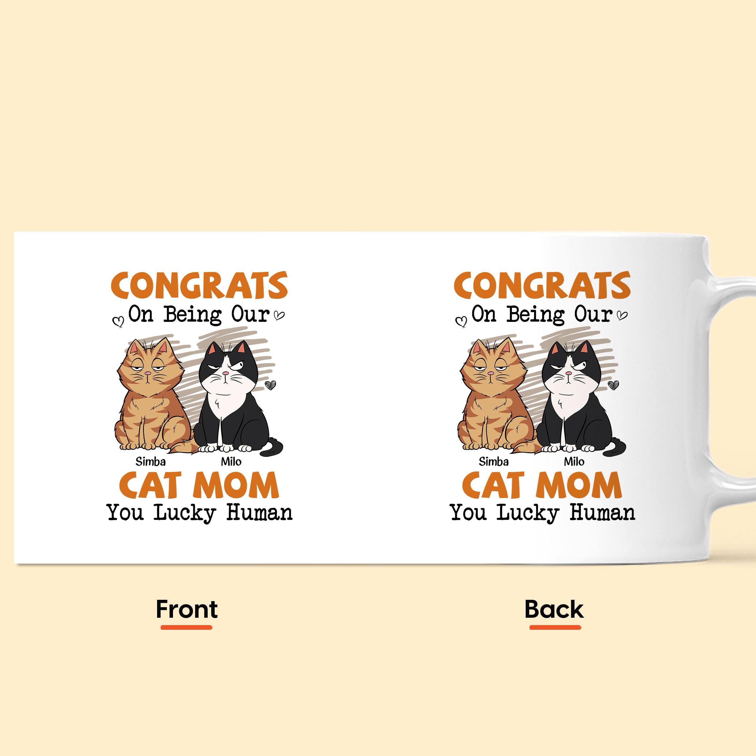 Congrats On Being My Cat Mom - Personalized Mug