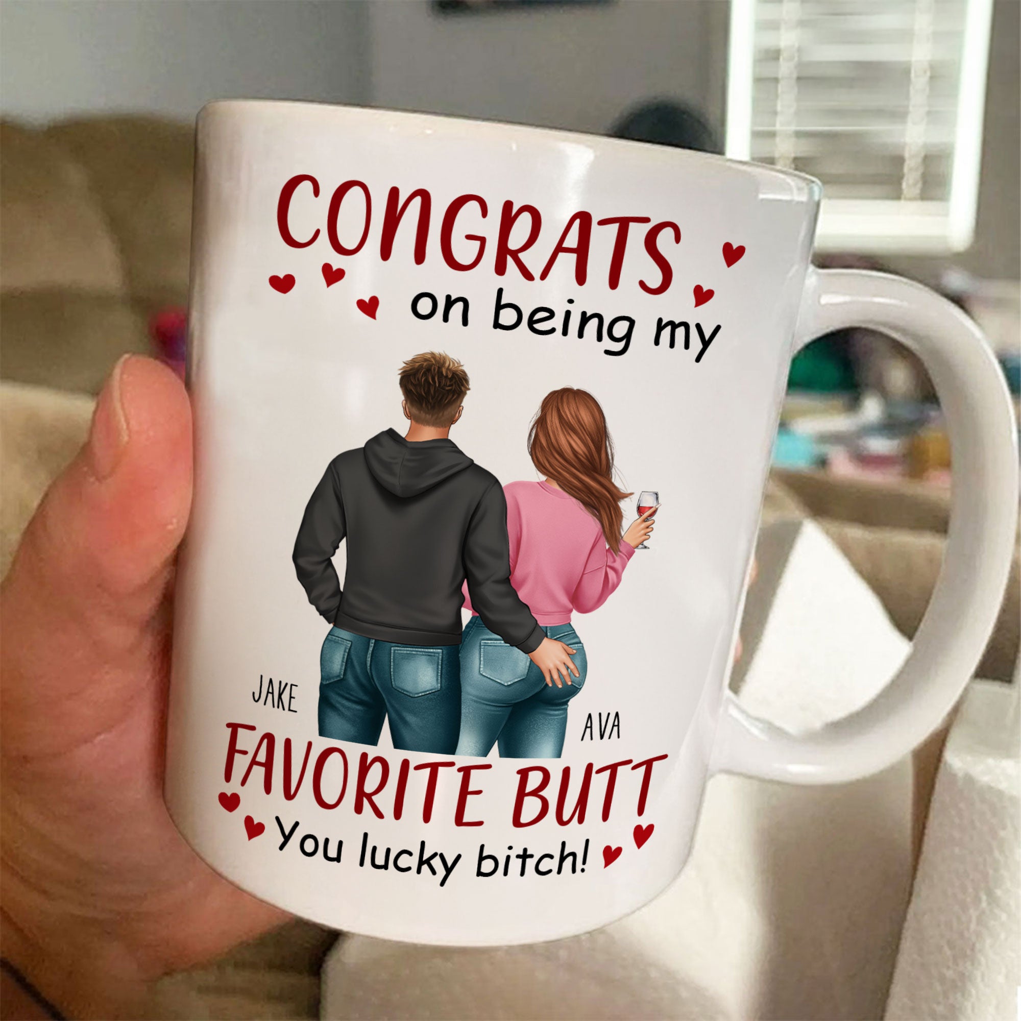 Congrats On Being My Favorite Butt - Personalized Mug