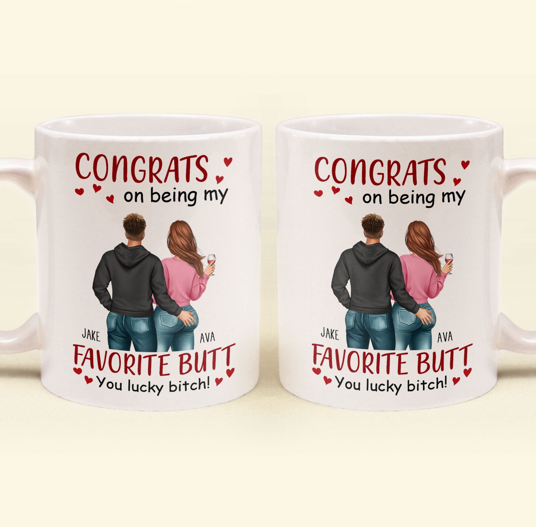 Congrats On Being My Favorite Butt - Personalized Mug