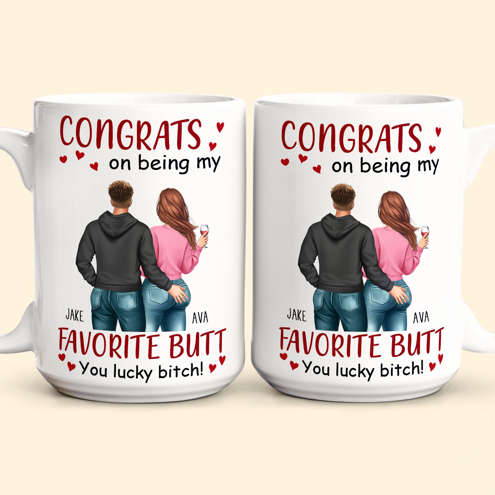 Congrats On Being My Favorite Butt - Personalized Mug