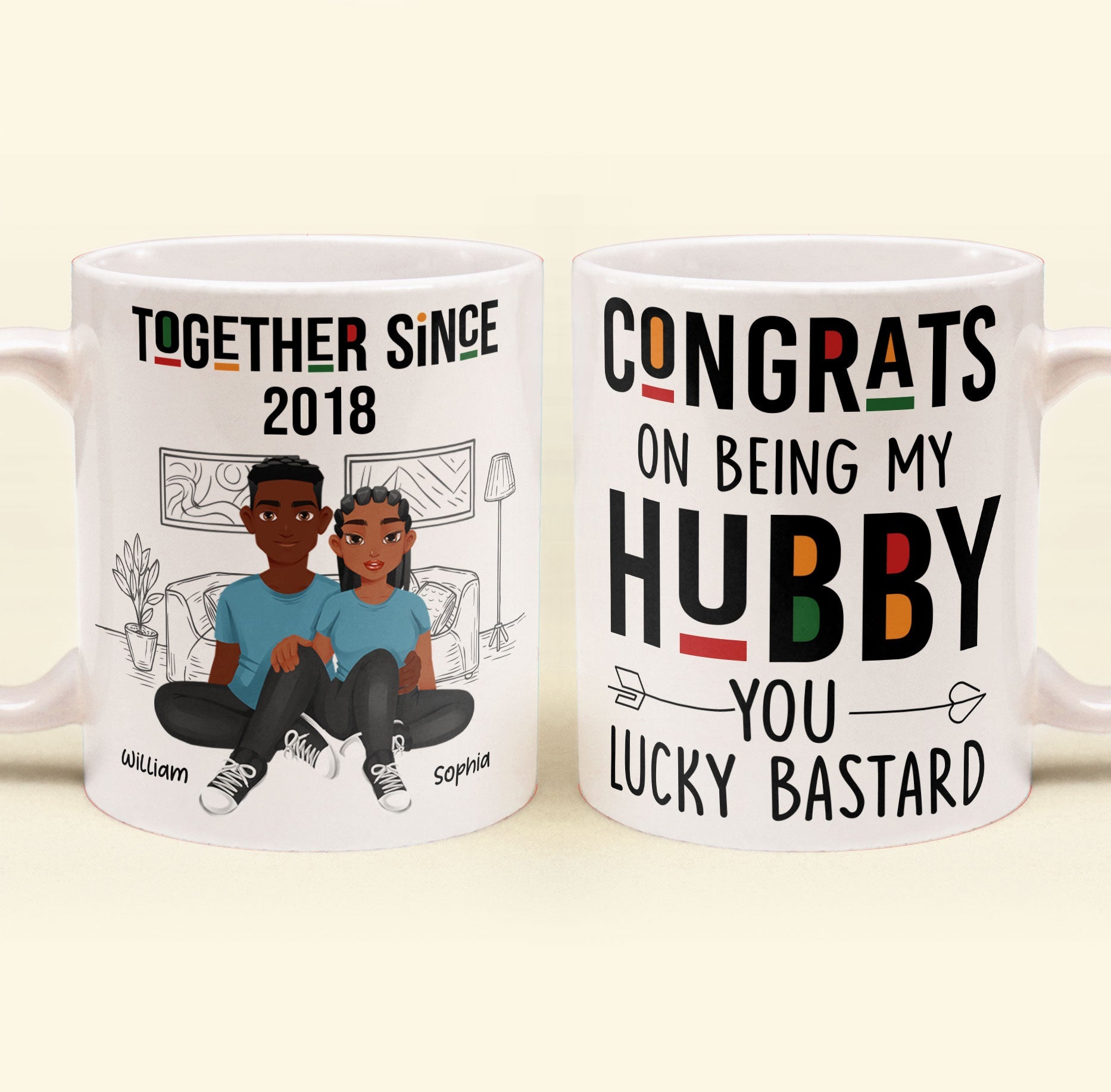 Congrats On Being My Hubby - Personalized Mug