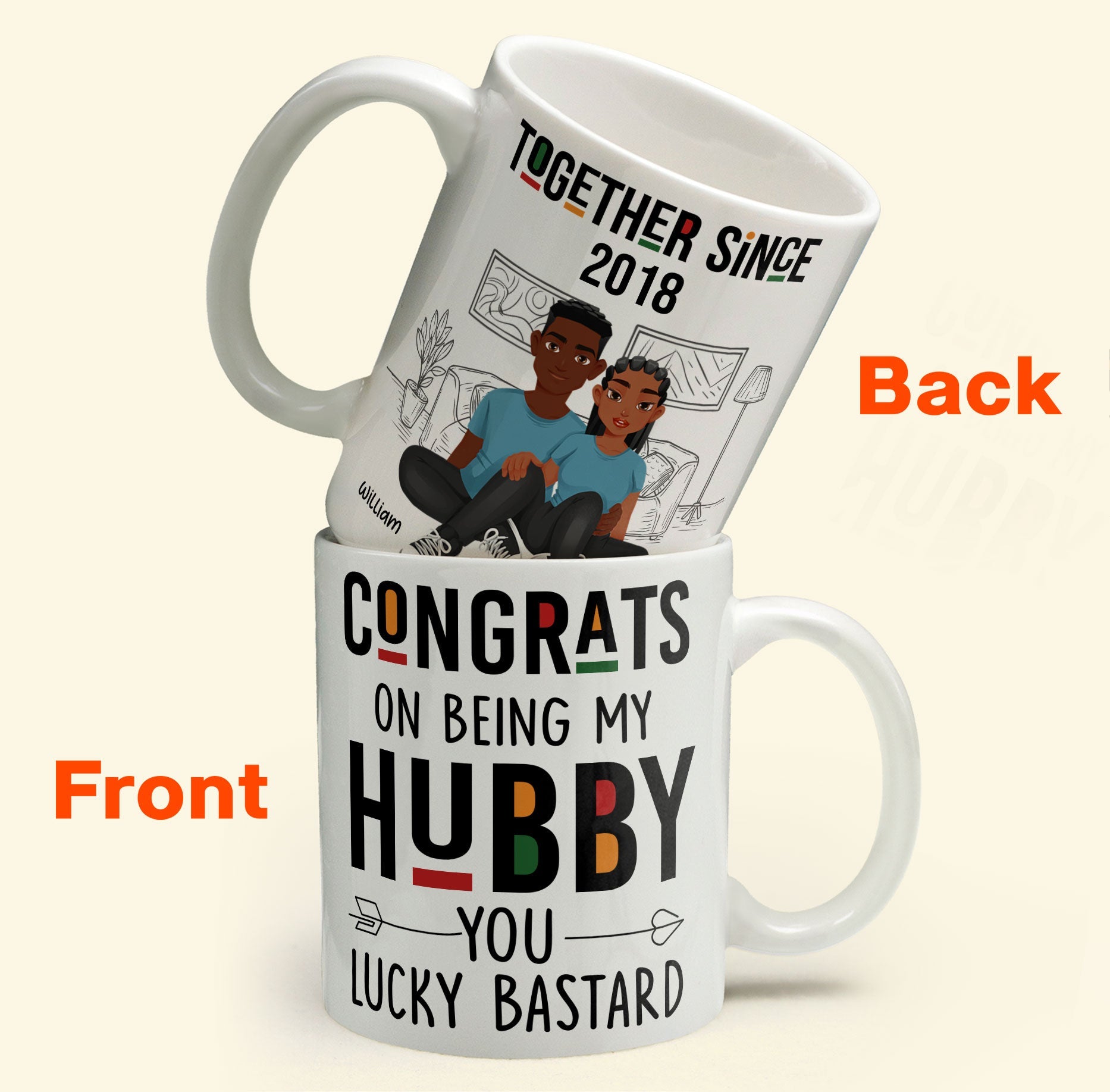 Congrats On Being My Hubby - Personalized Mug