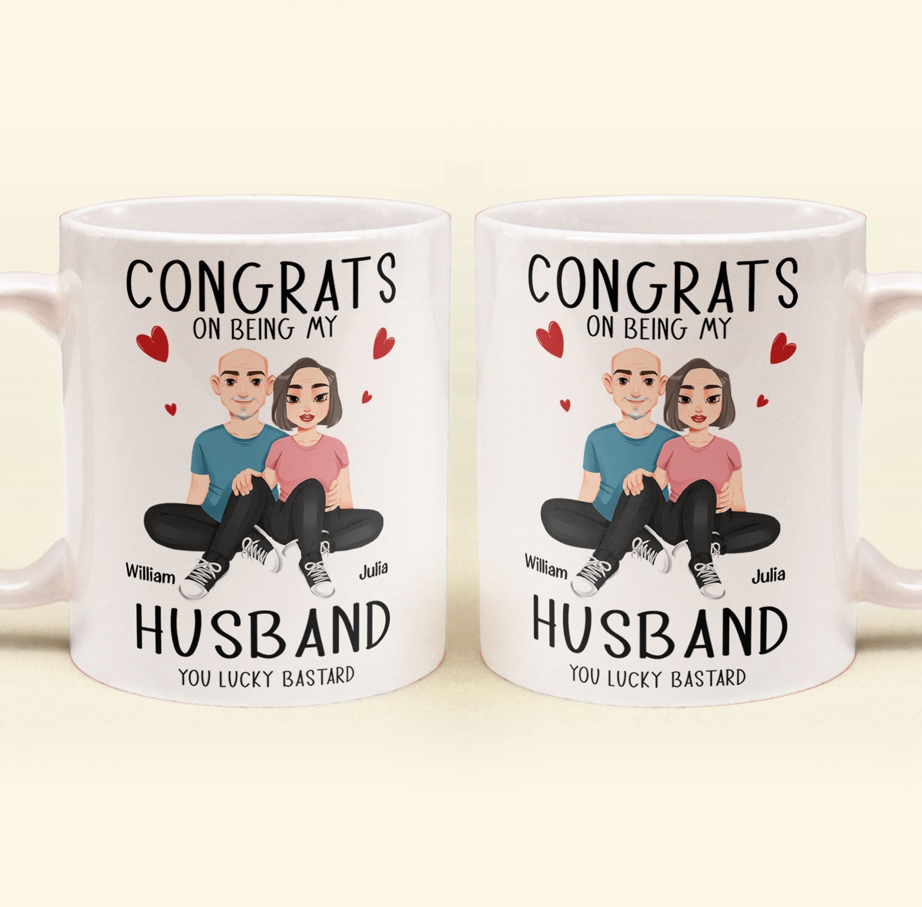 Congrats On Being My Husband New Version - Personalized Mug