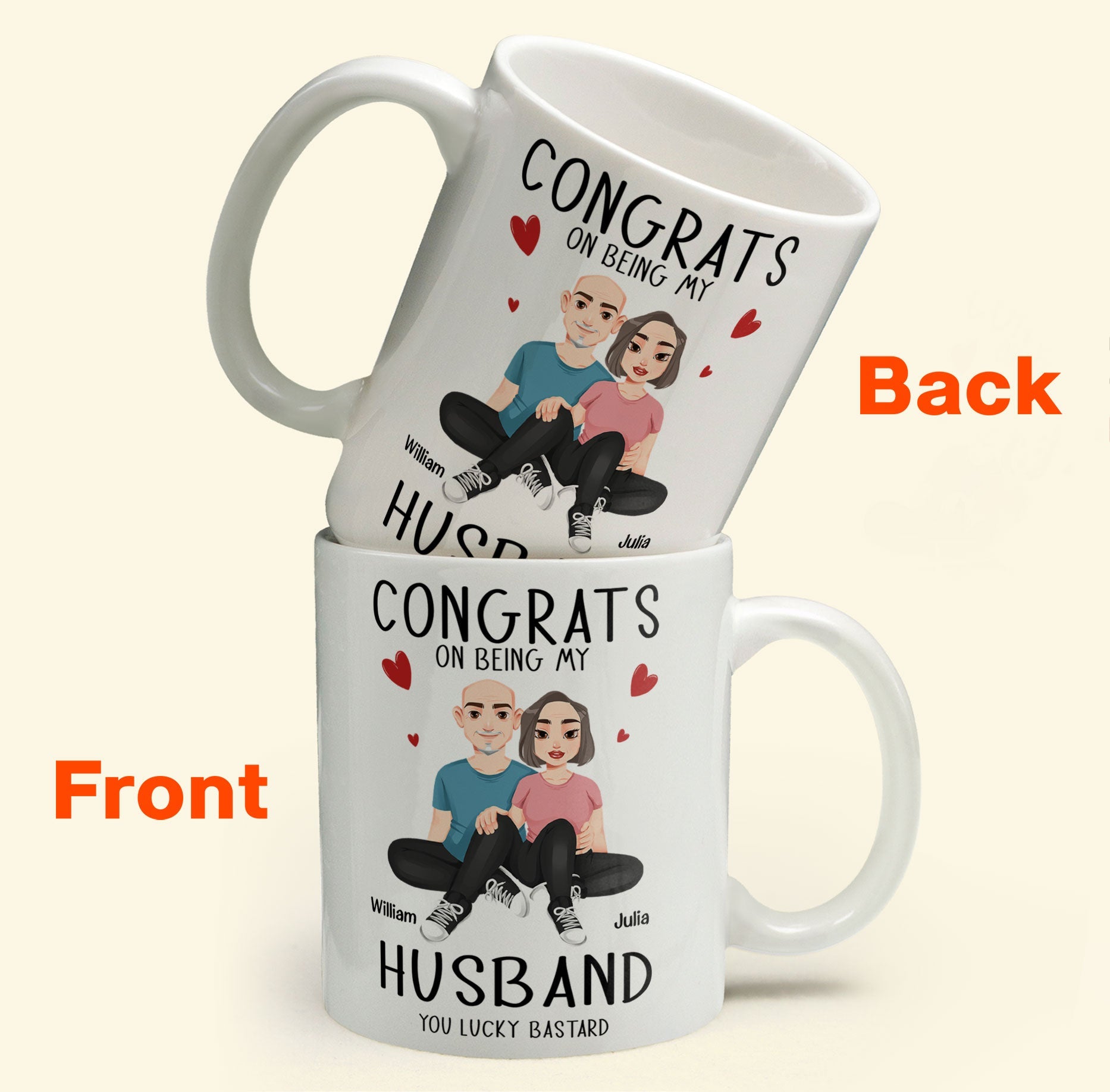 Congrats On Being My Husband New Version - Personalized Mug