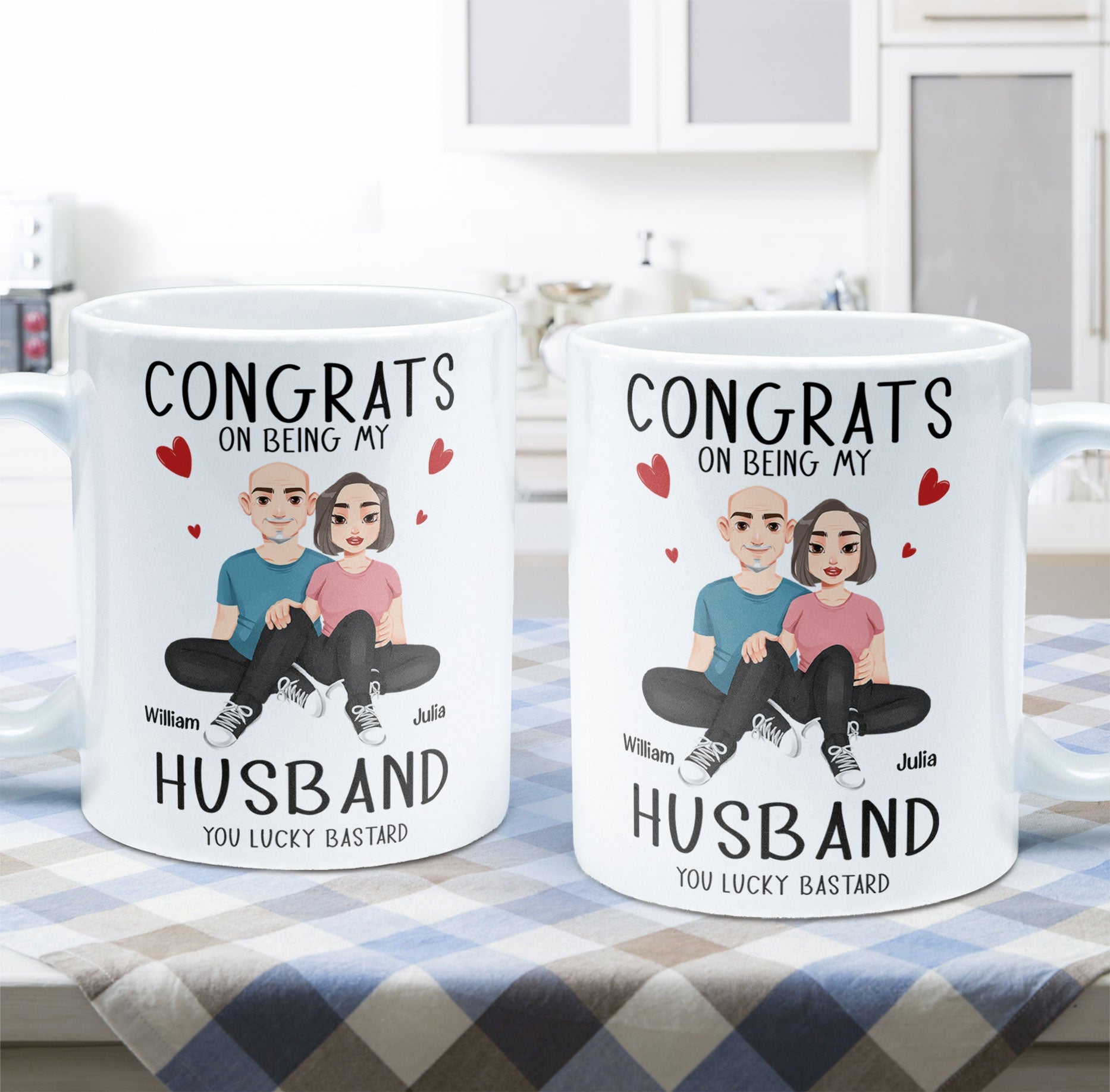 Congrats On Being My Husband New Version - Personalized Mug