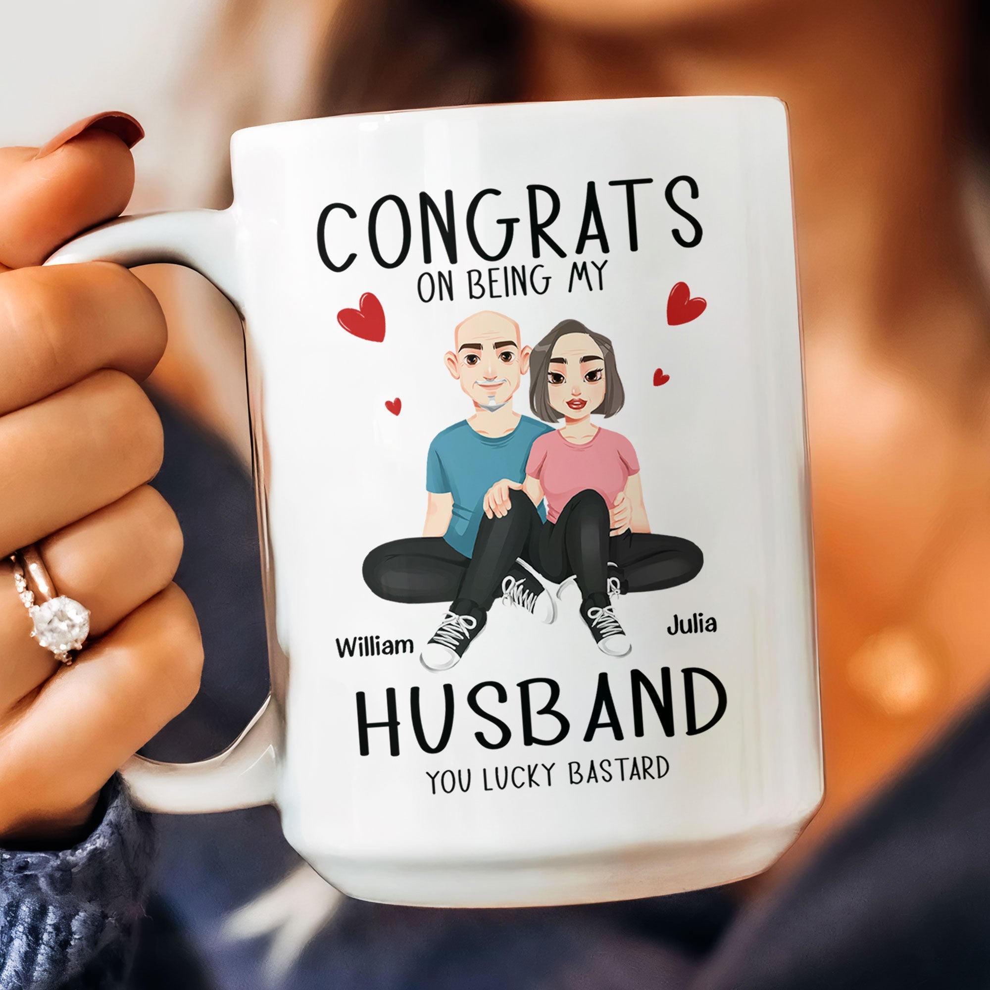 Congrats On Being My Husband New Version - Personalized Mug