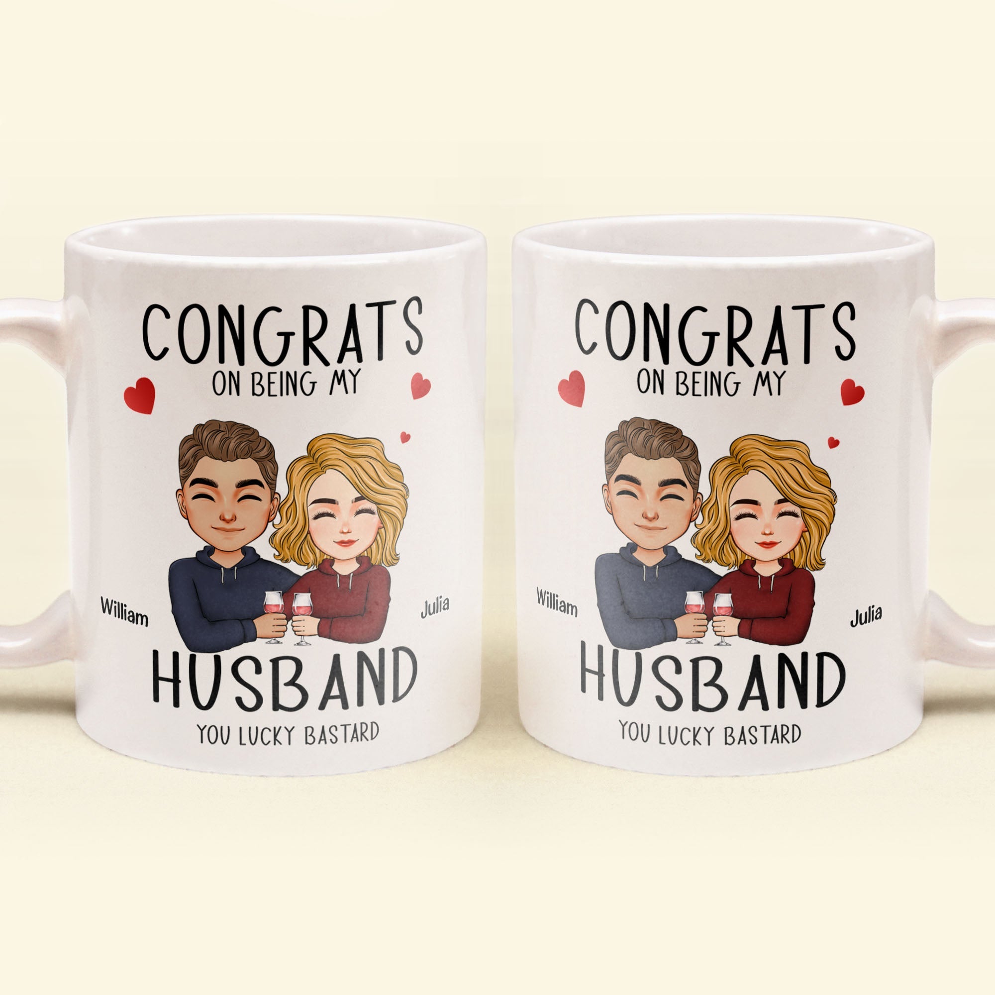 Congrats On Being My Husband - Personalized Mug