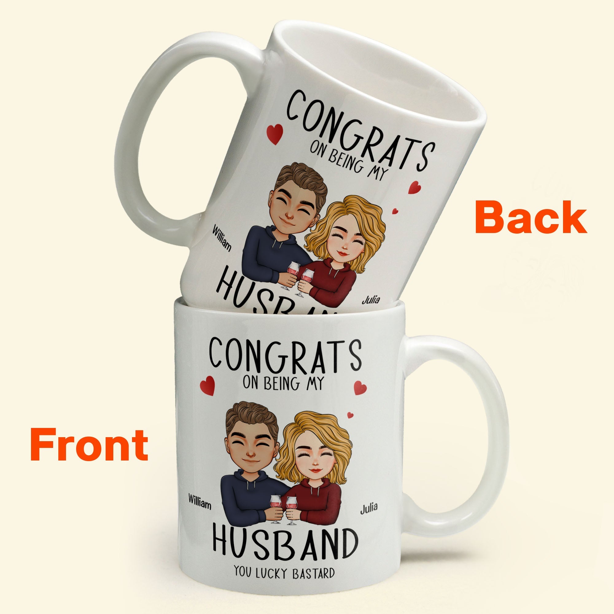 Congrats On Being My Husband - Personalized Mug