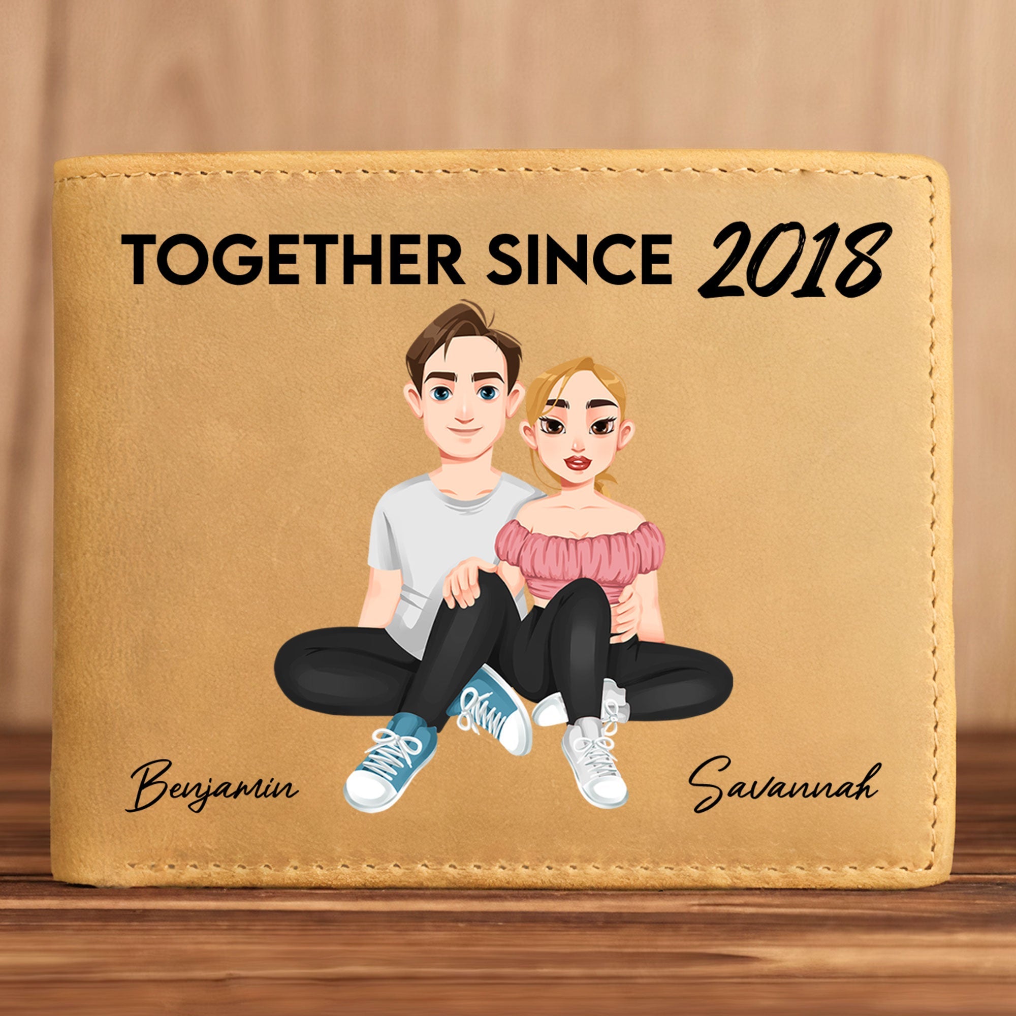 Congrats On Being My Husband - Personalized Leather Wallet