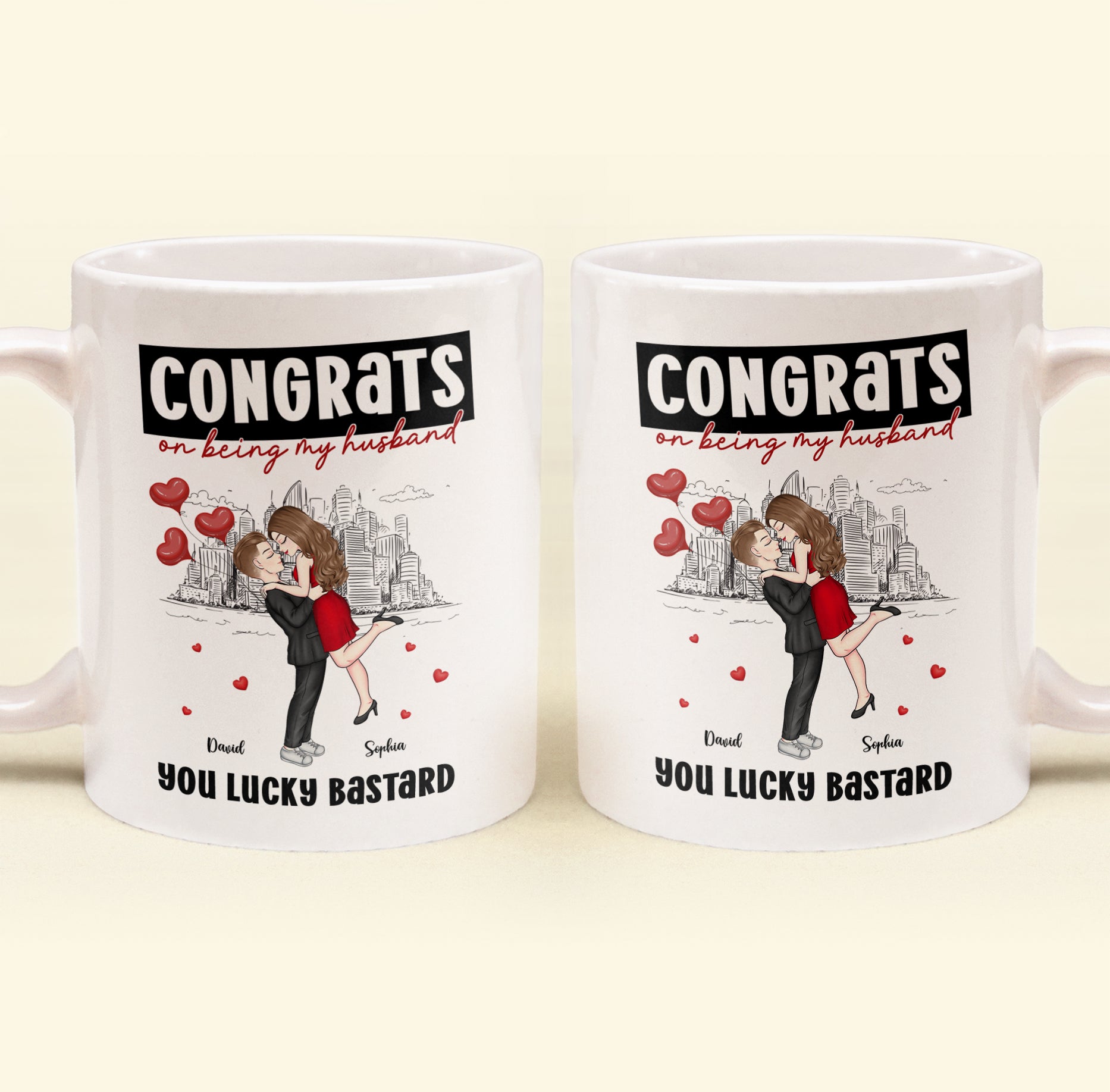 Congrats On Being My Husband - Personalized Mug