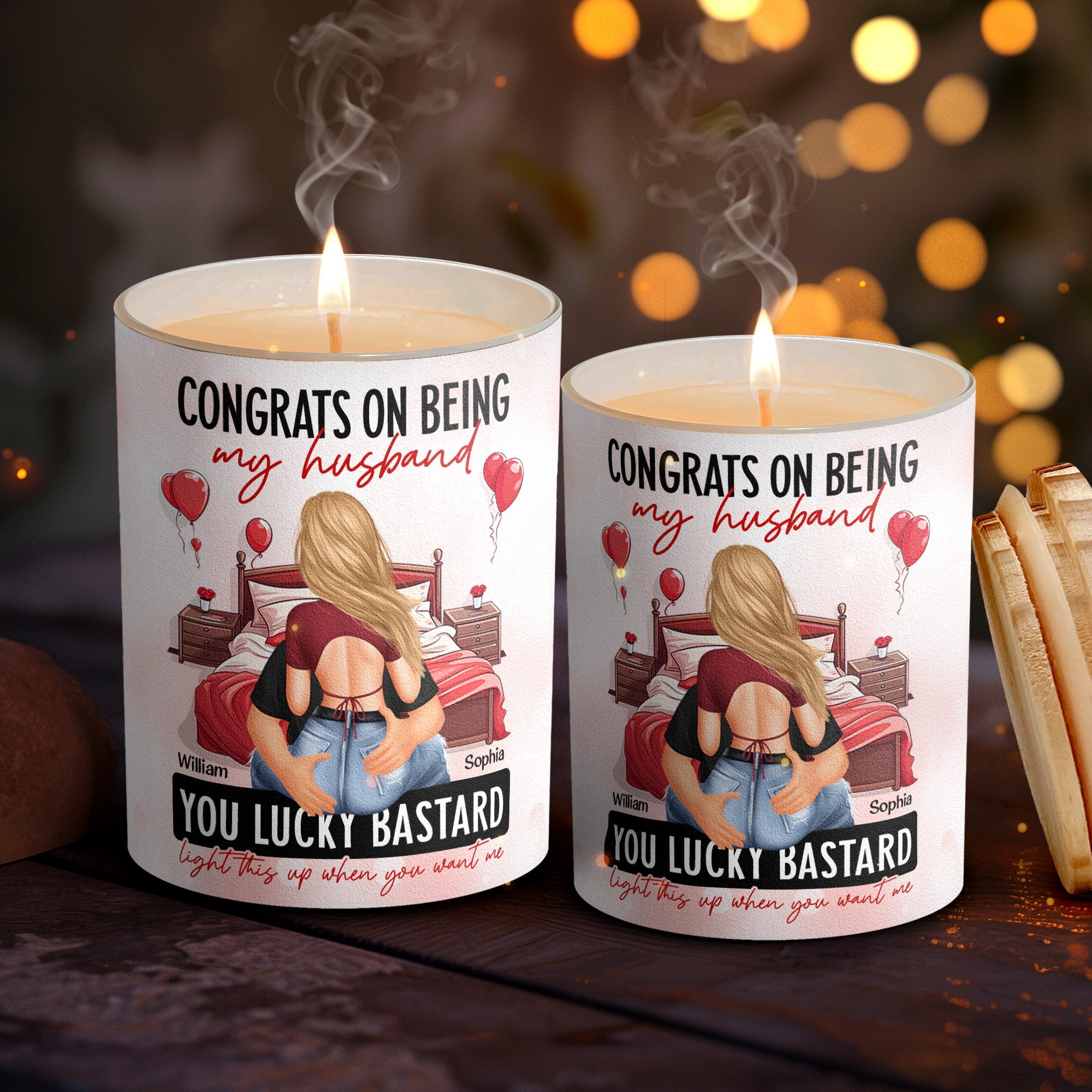 Congrats On Being My Husband - Personalized Candle