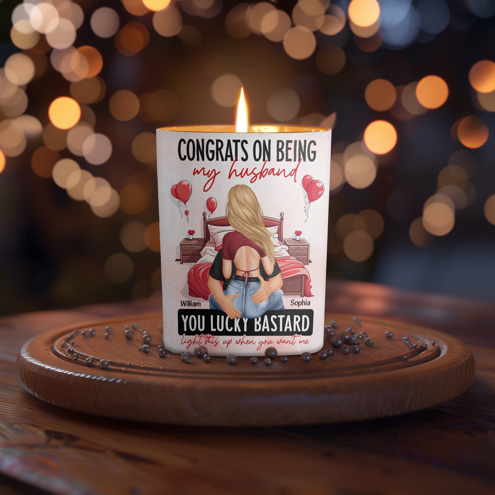 Congrats On Being My Husband - Personalized Candle