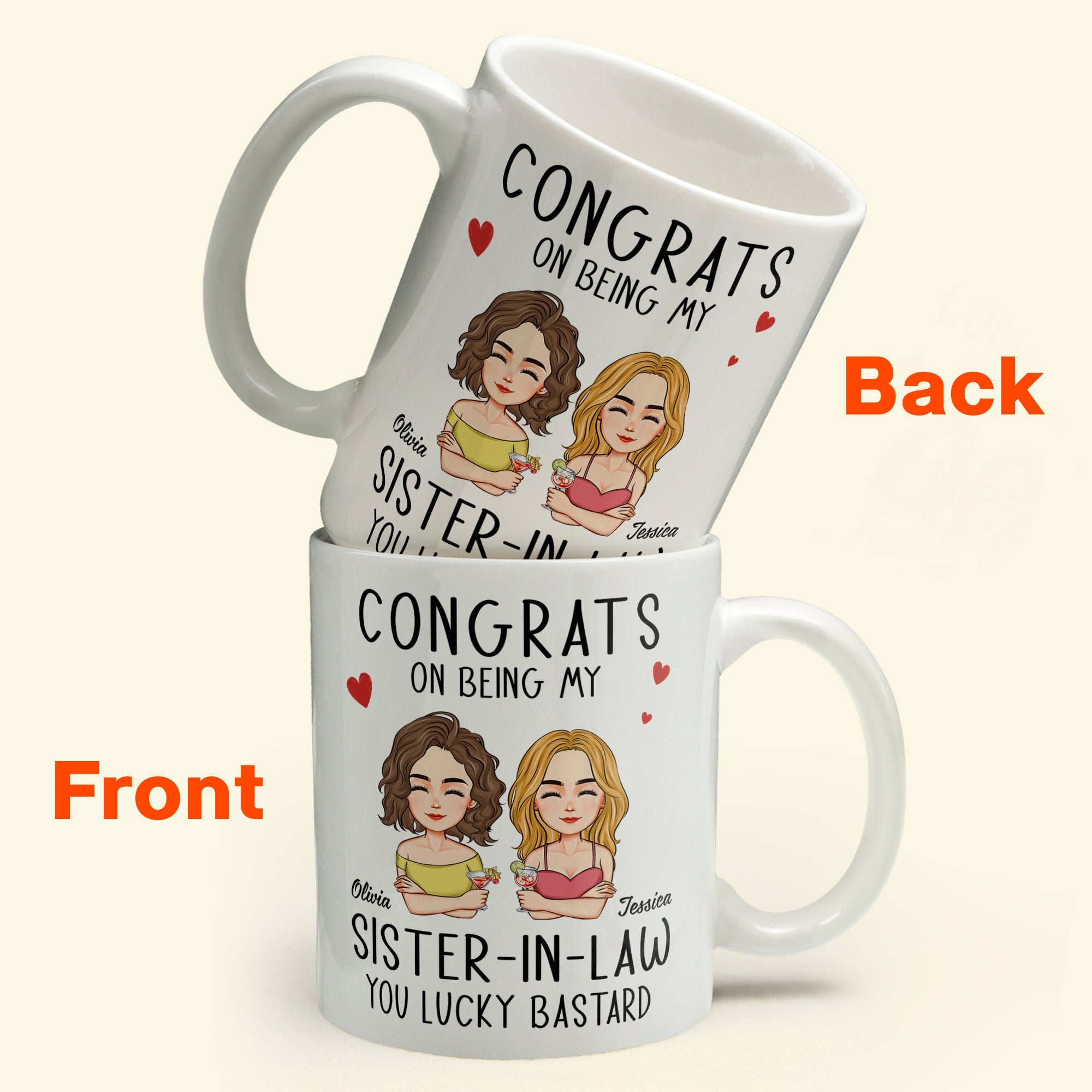 Congrats On Being My Sister-In-Law - Personalized Mug