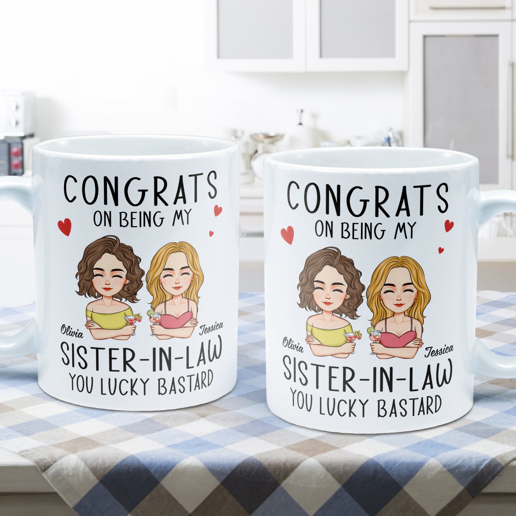 Congrats On Being My Sister-In-Law - Personalized Mug