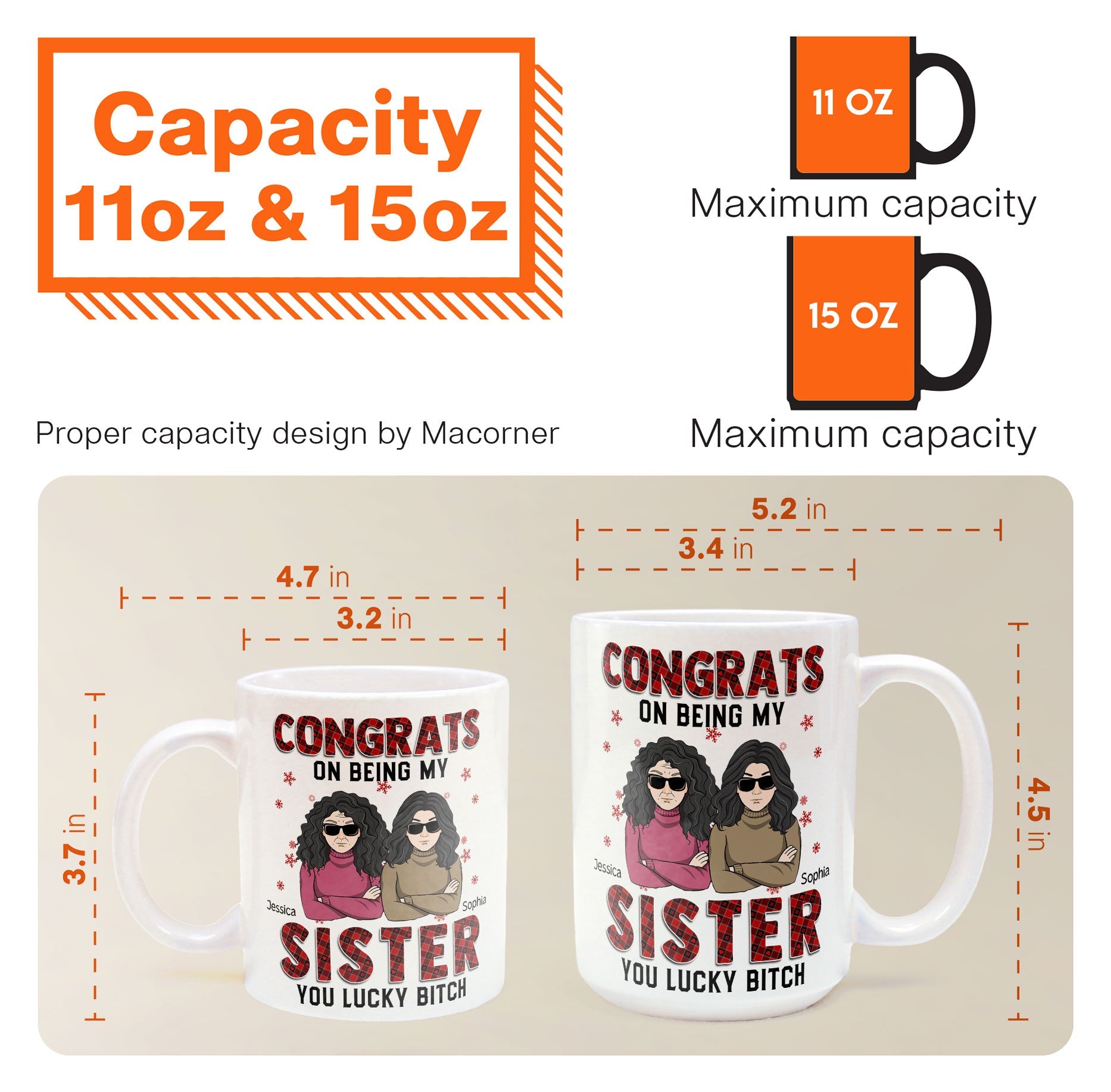 Congrats On Being My Sister - Personalized Mug