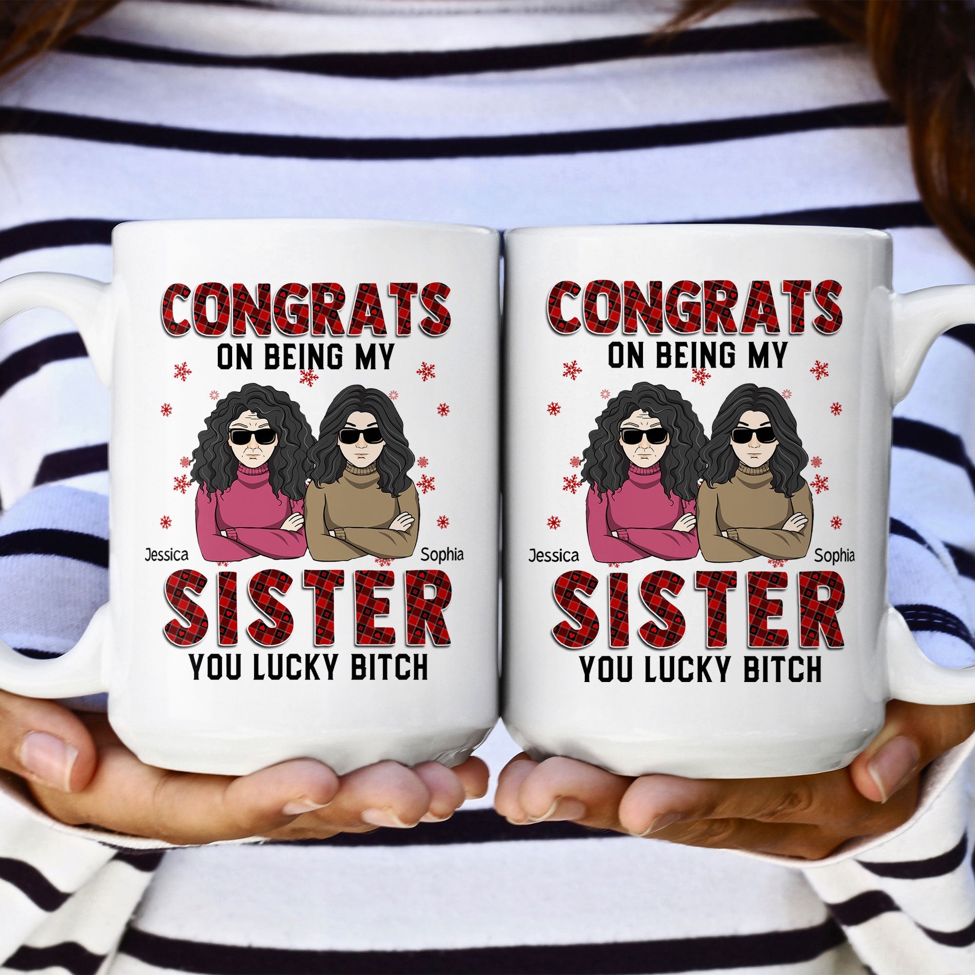 Congrats On Being My Sister - Personalized Mug