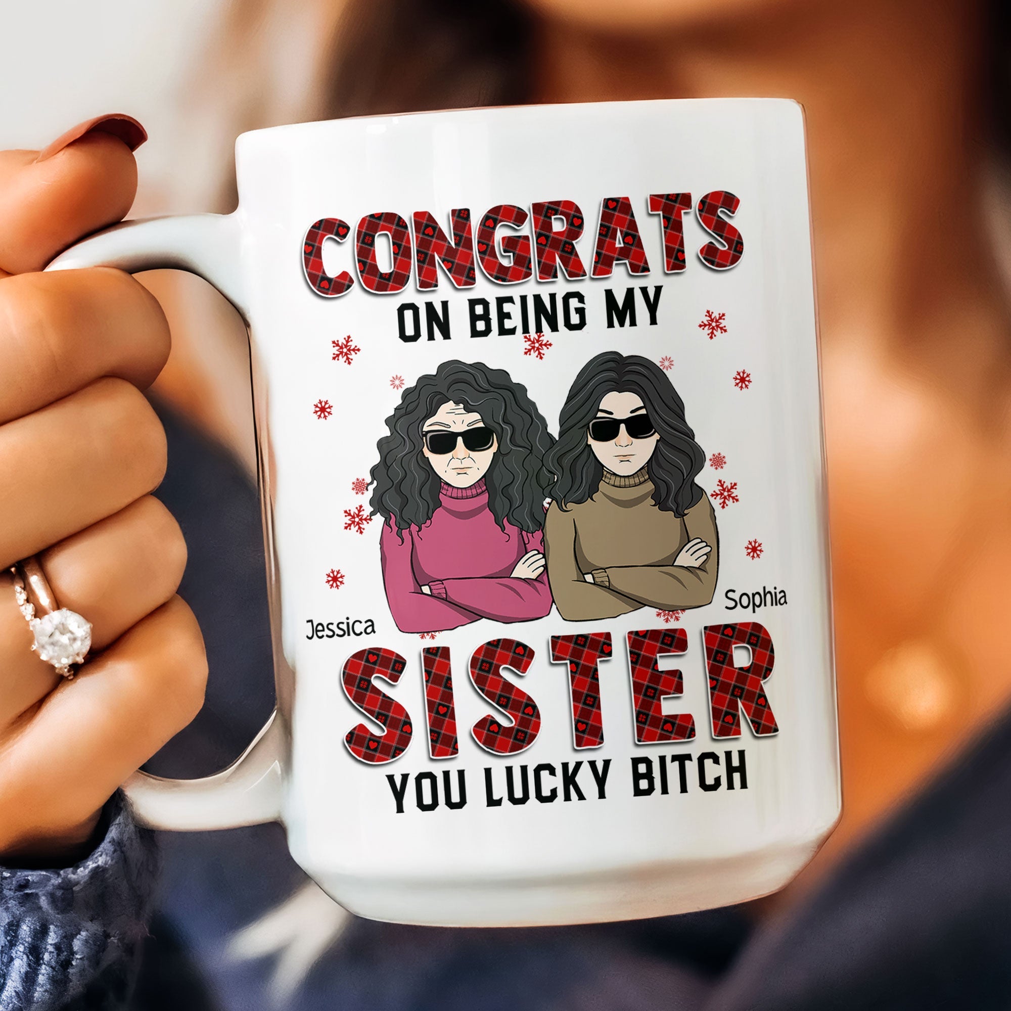 Congrats On Being My Sister - Personalized Mug