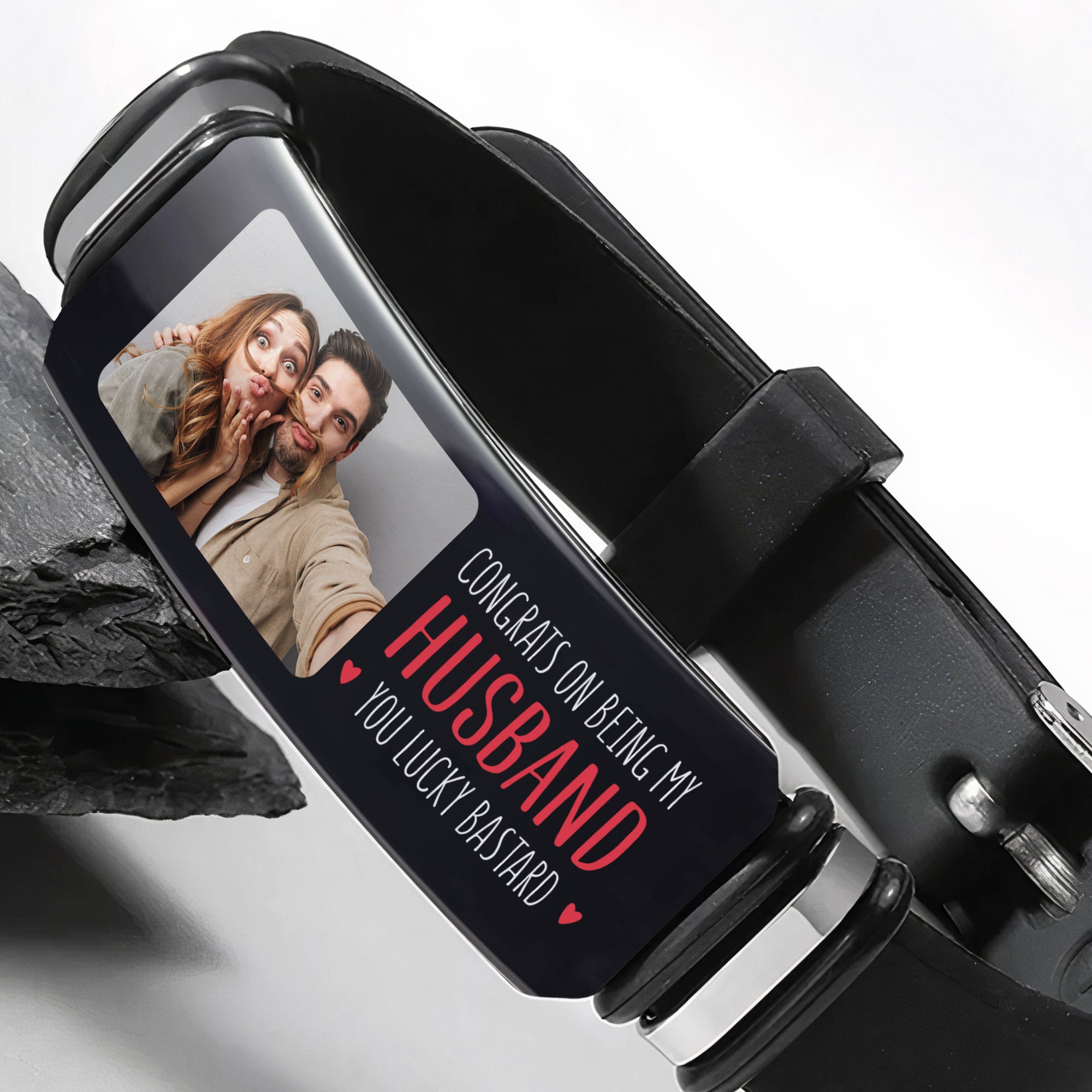 Congrats On Being My Husband/ Boyfriend  - Personalized Photo Bracelet