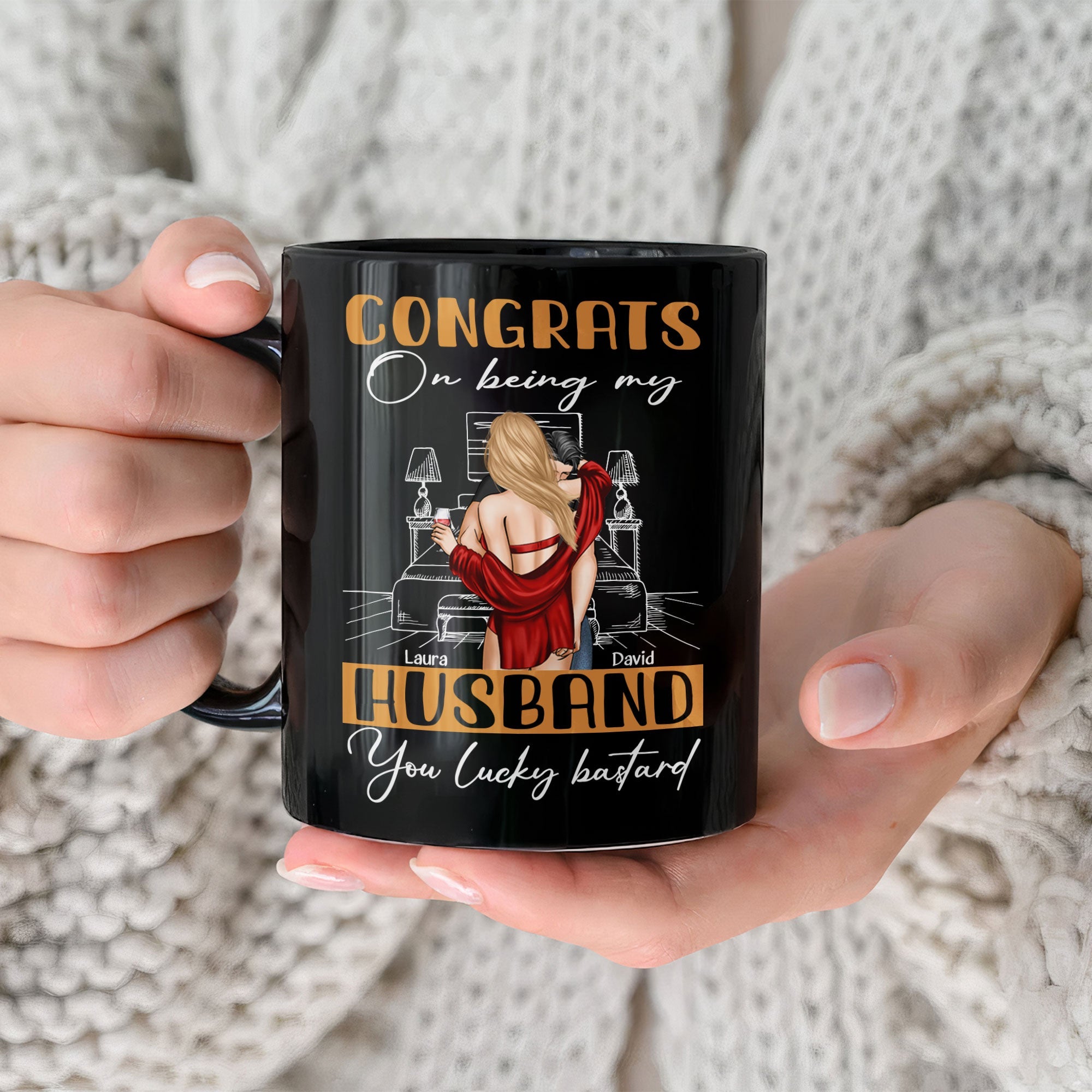 Congrats You Lucky Bastard - Personalized Mug