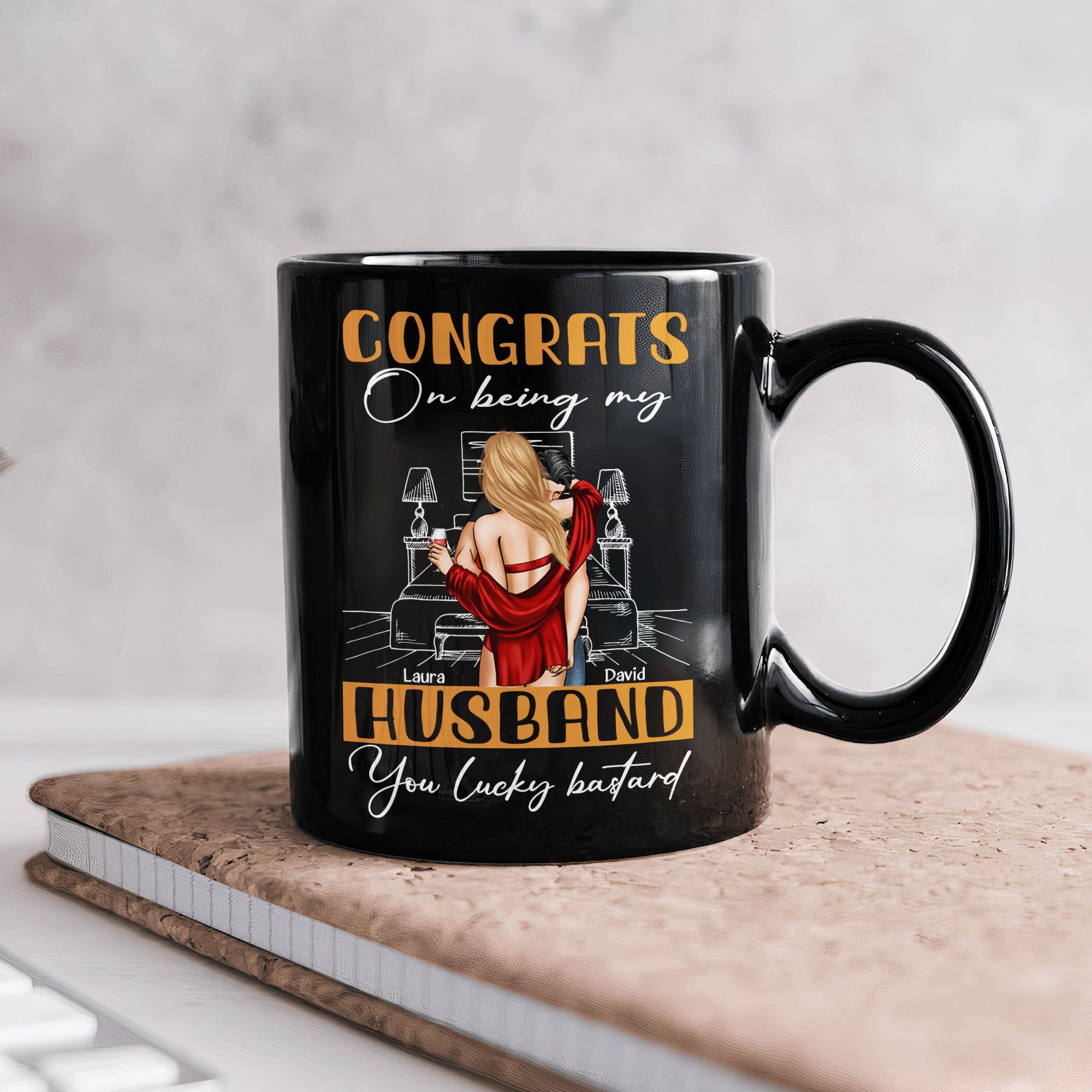 Congrats You Lucky Bastard - Personalized Mug