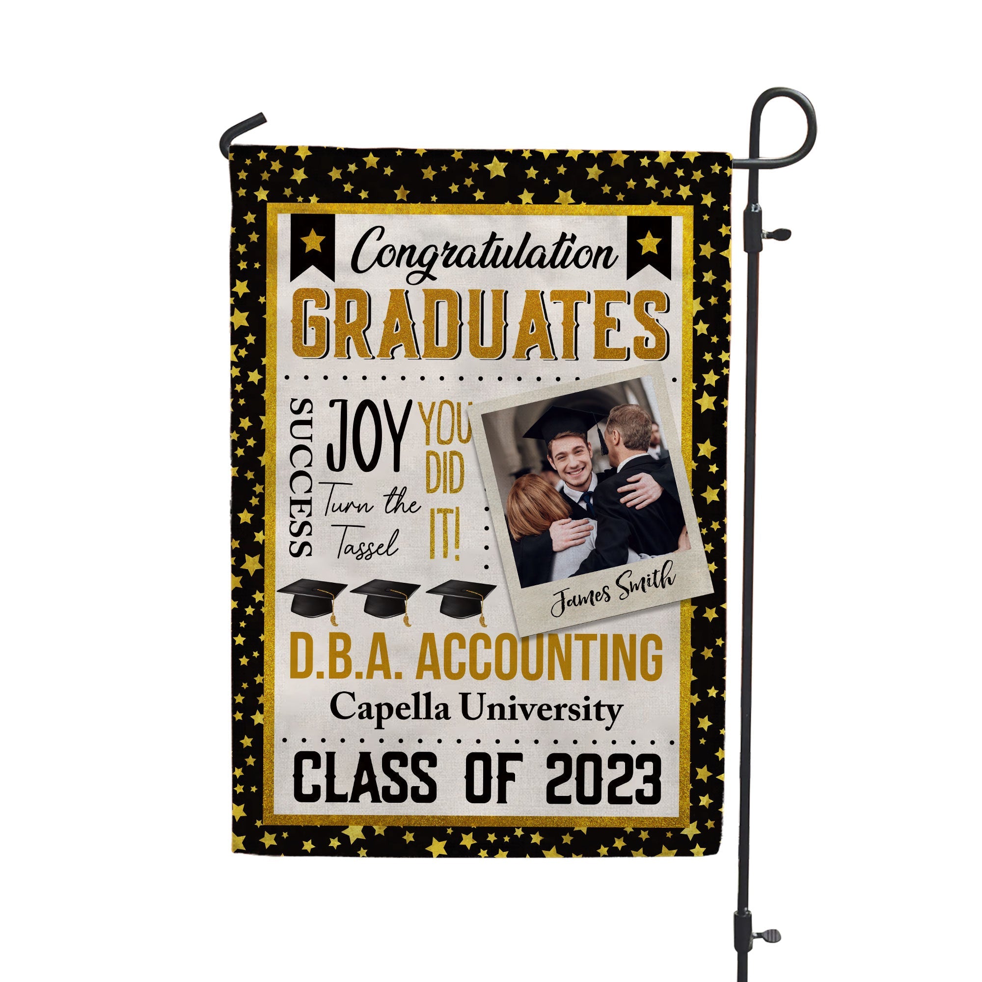 Congratulation Graduates - Personalized Photo Flag