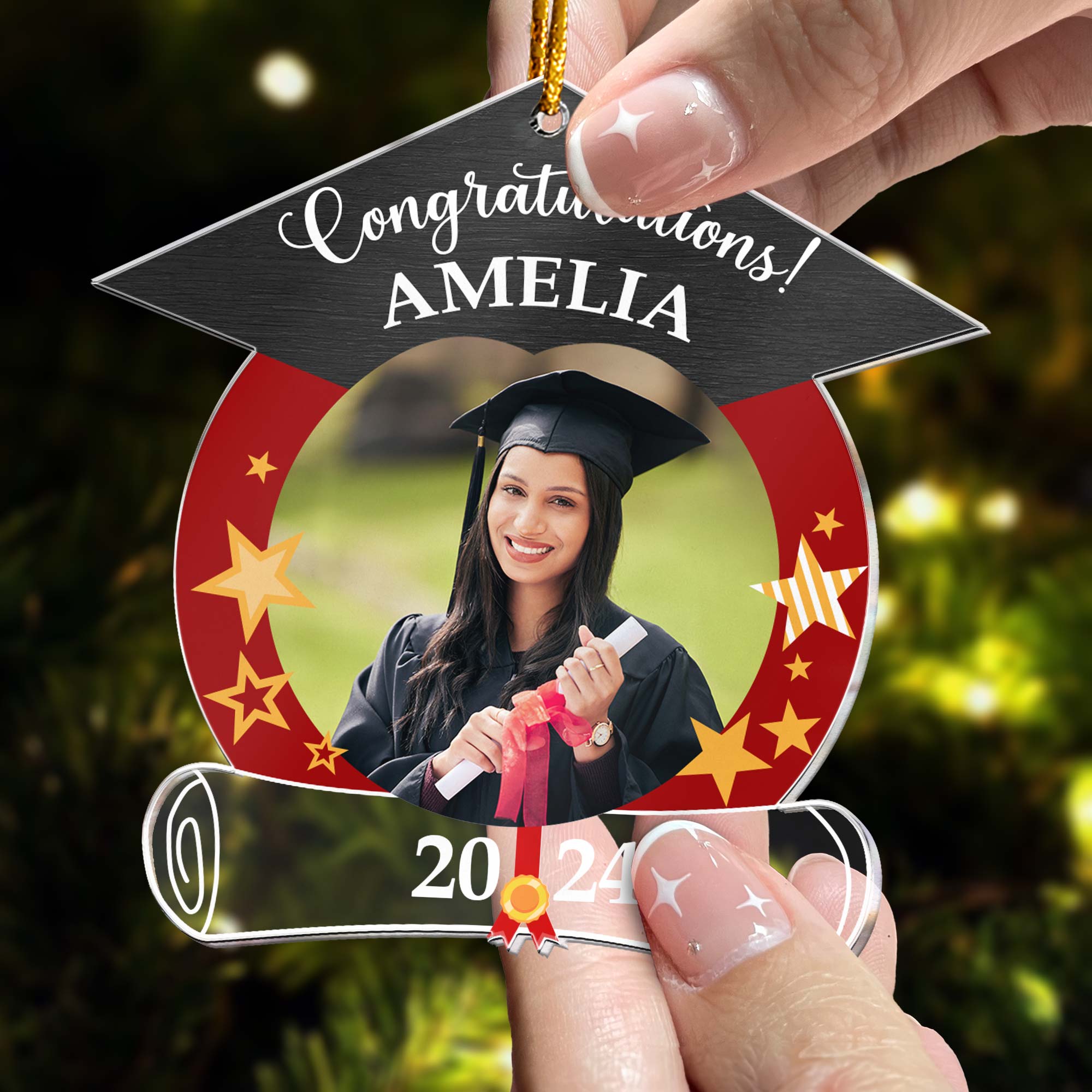 Congratulations Graduation - Personalized Acrylic Photo Ornament