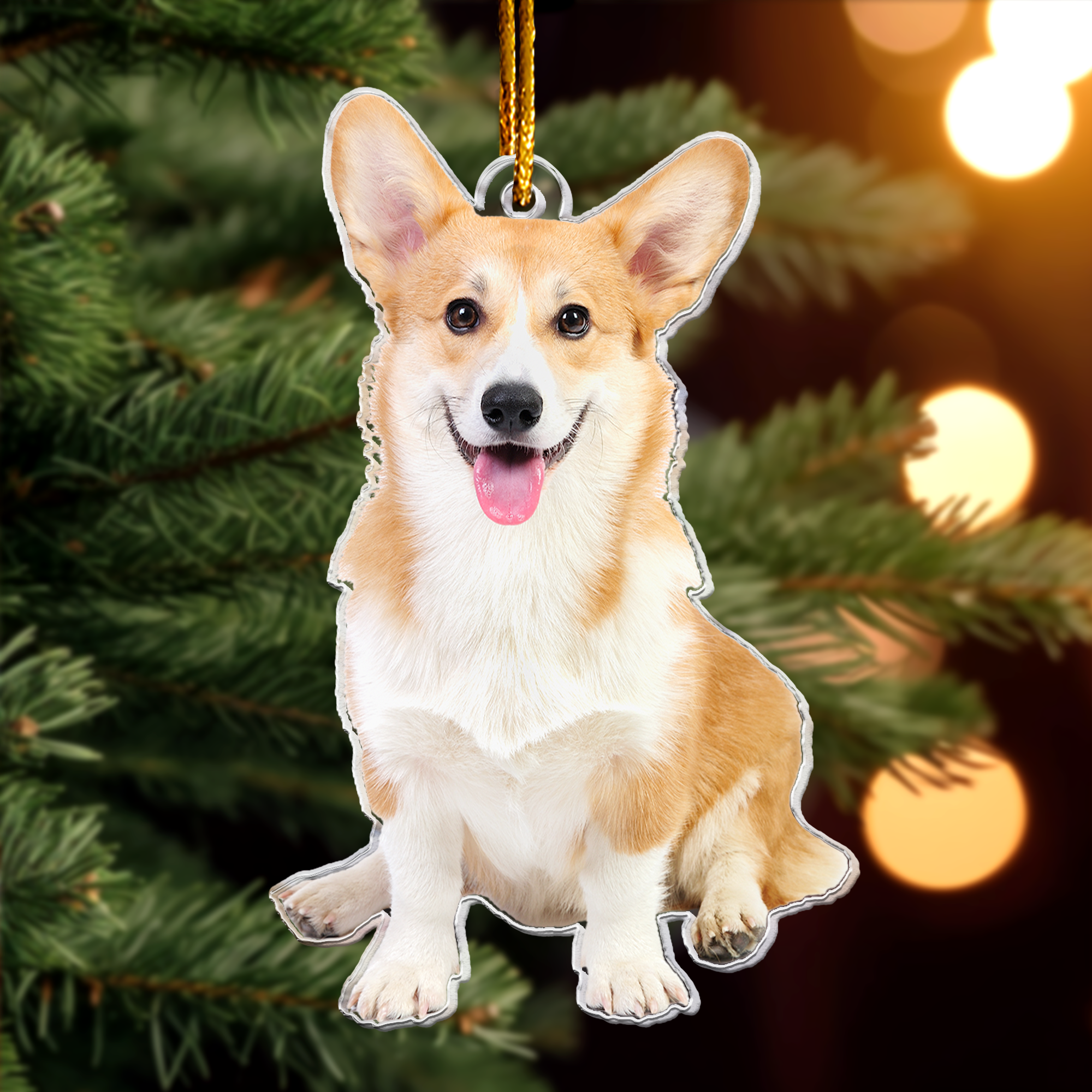 Corgi Christmas Decorations - Corgi Ornament - Personalized Acrylic Photo Ornament