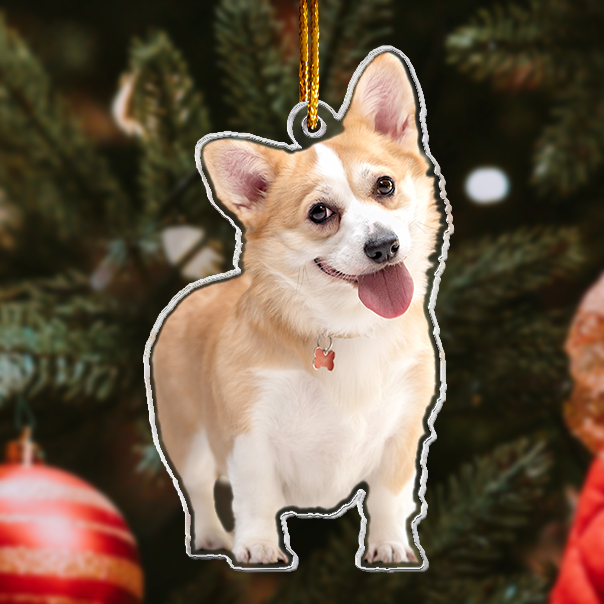 Corgi Christmas Decorations - Corgi Ornament - Personalized Acrylic Photo Ornament