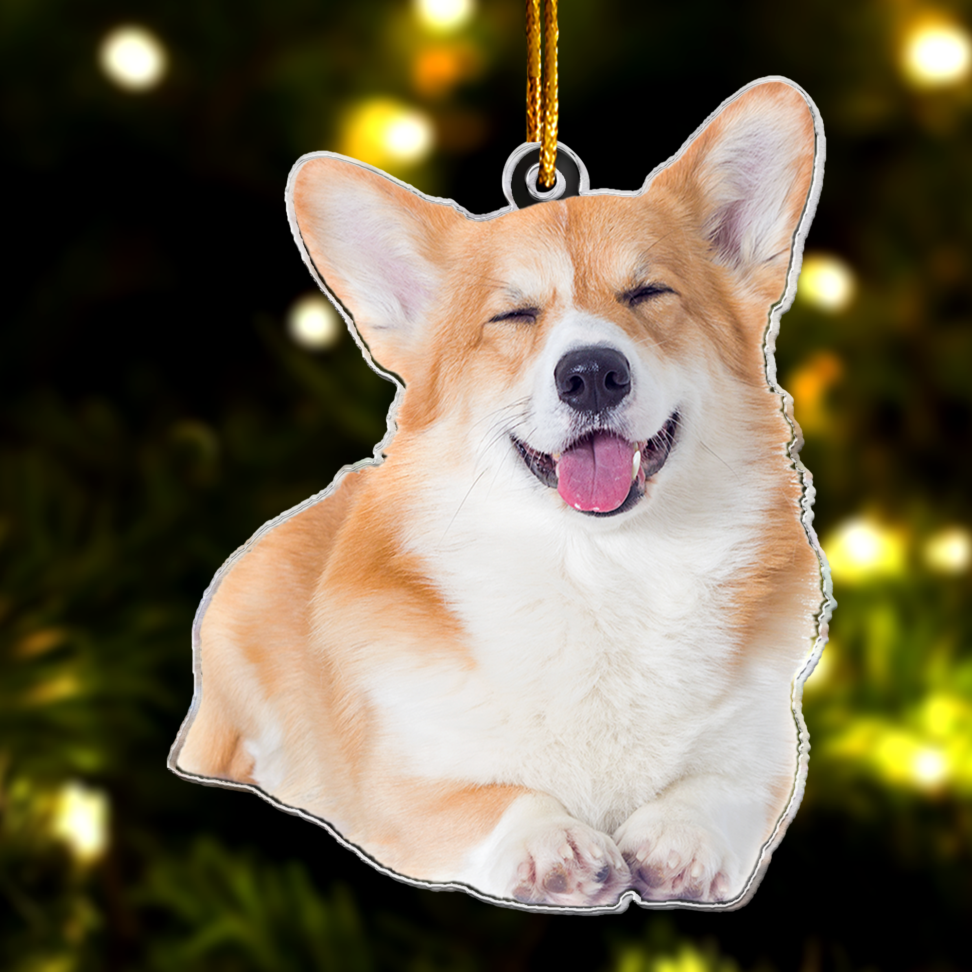 Corgi Christmas Decorations - Corgi Ornament - Personalized Acrylic Photo Ornament