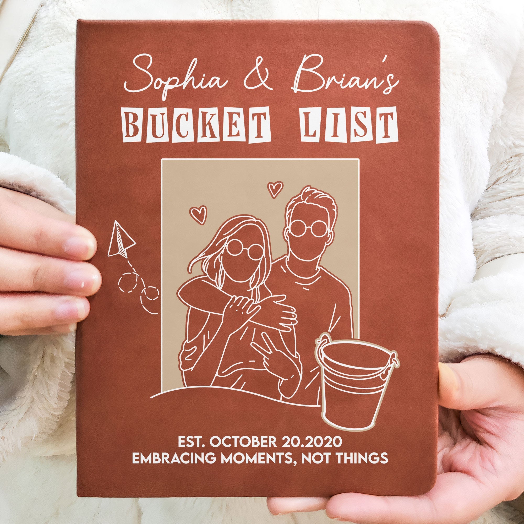 Couple Bucket List - Personalized Leather Journal