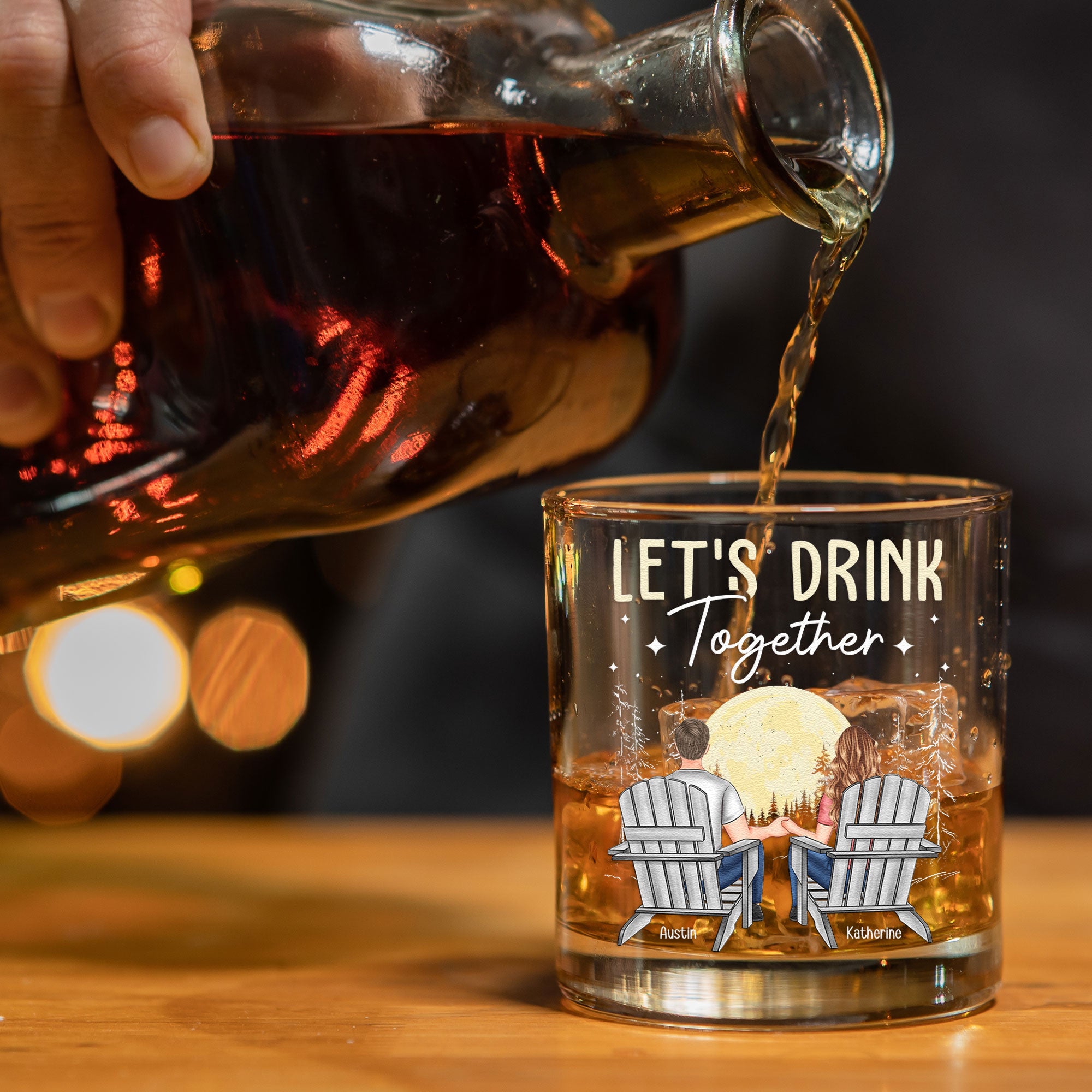 Let's Drink Together For The Rest Of Our Lives - Personalized Whiskey Glass Set