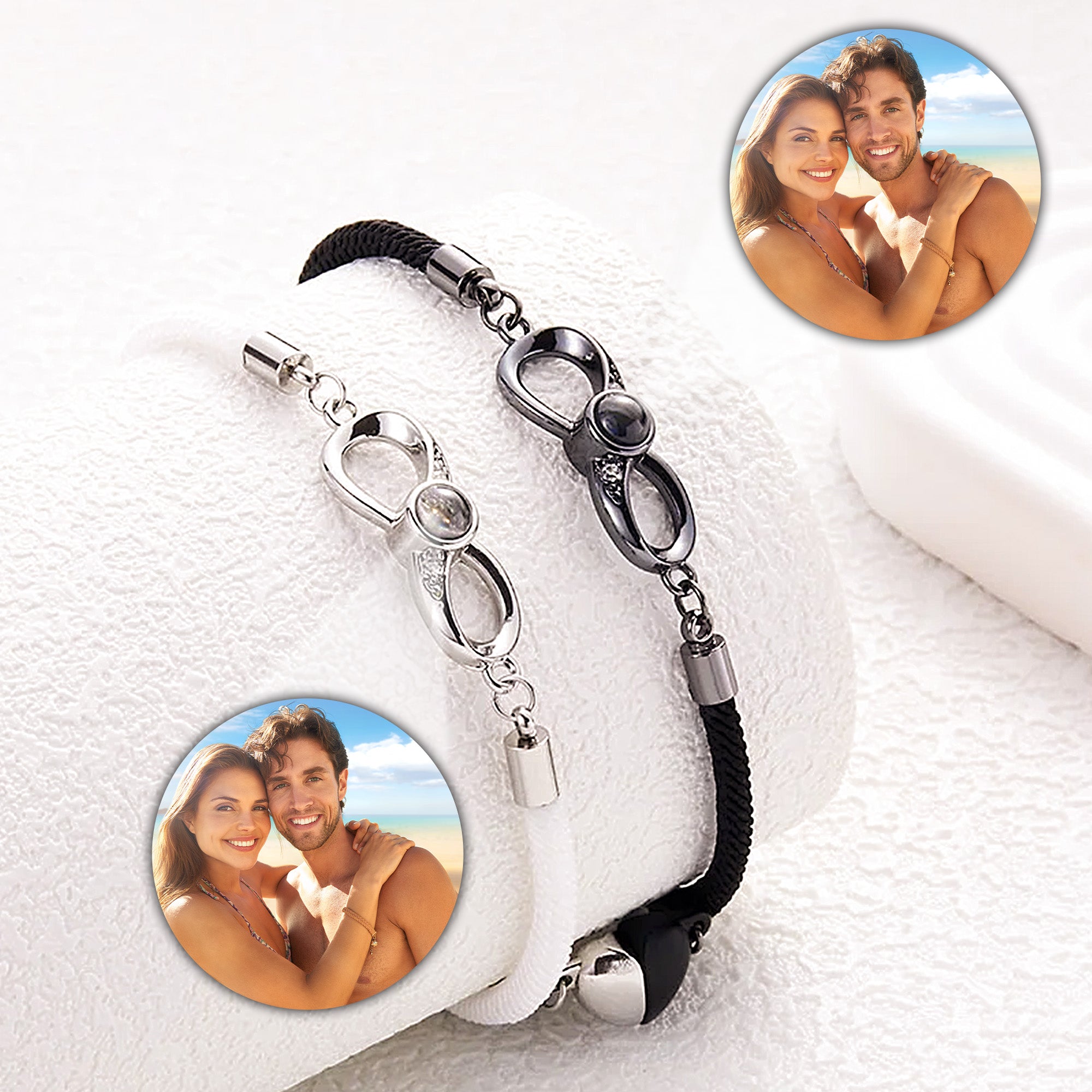 Couple Gifts Idea - Custom Photo Projection Bracelets