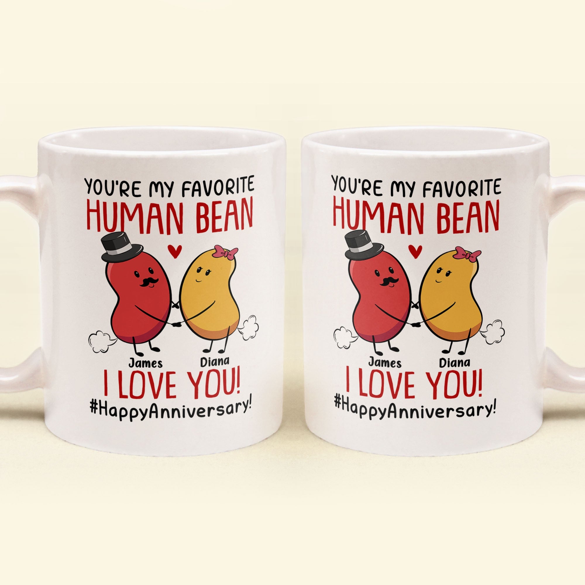 Couple You Are My Favorite Human Bean - Personalized Mug