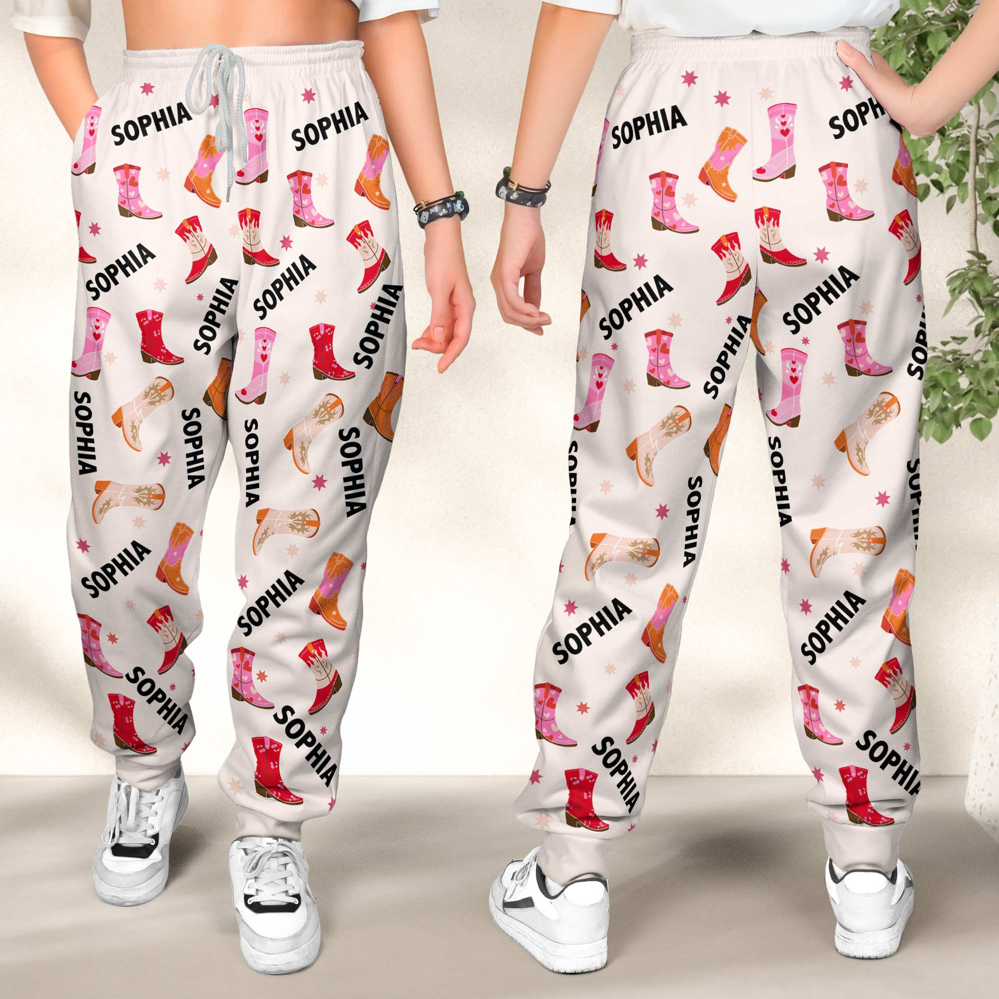 Cowboy Boots, Cowboy Girl Custom Name - Personalized Sweatpants