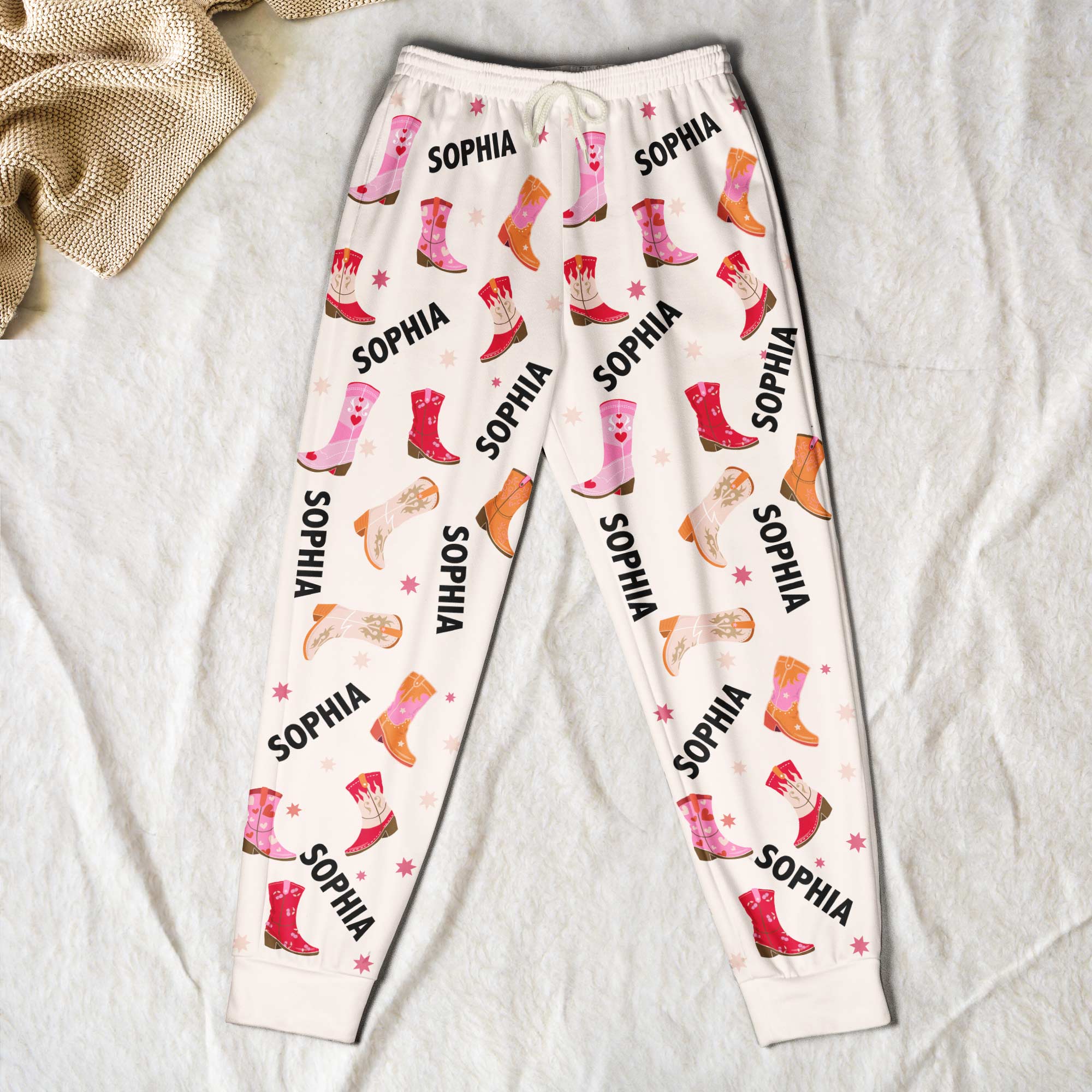 Cowboy Boots, Cowboy Girl Custom Name - Personalized Sweatpants