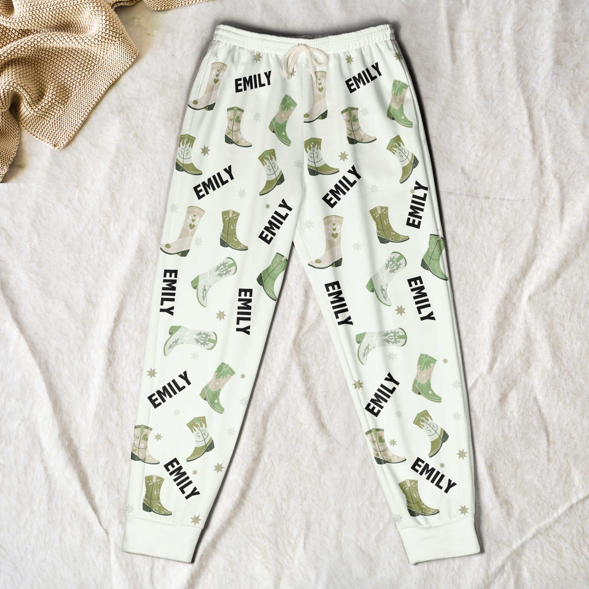 Cowboy Boots, Cowboy Girl Custom Name - Personalized Sweatpants