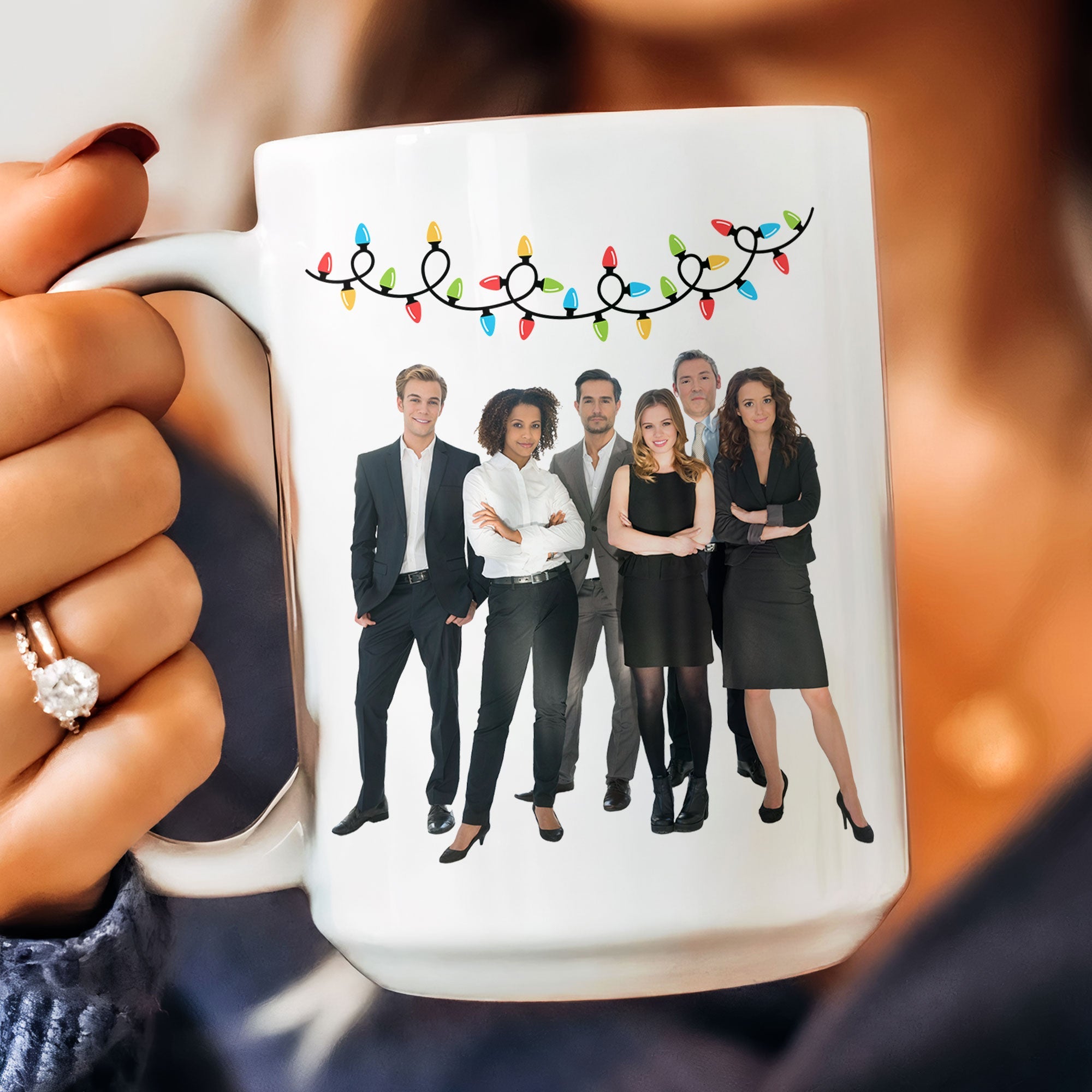 Coworkers Are Like Christmas Lights - Personalized Photo Mug