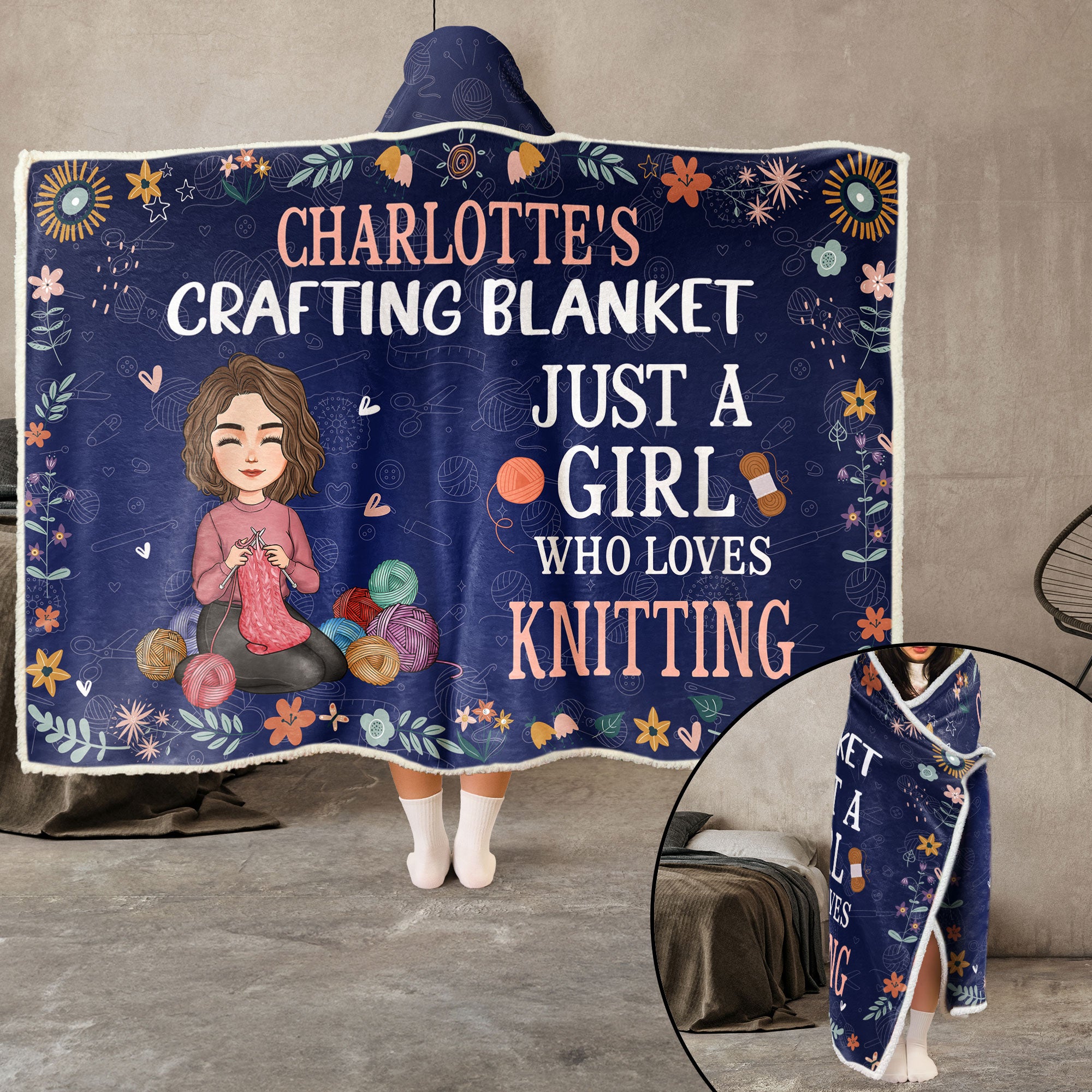 Crafting Blanket - Personalized Wearable Blanket Hoodie